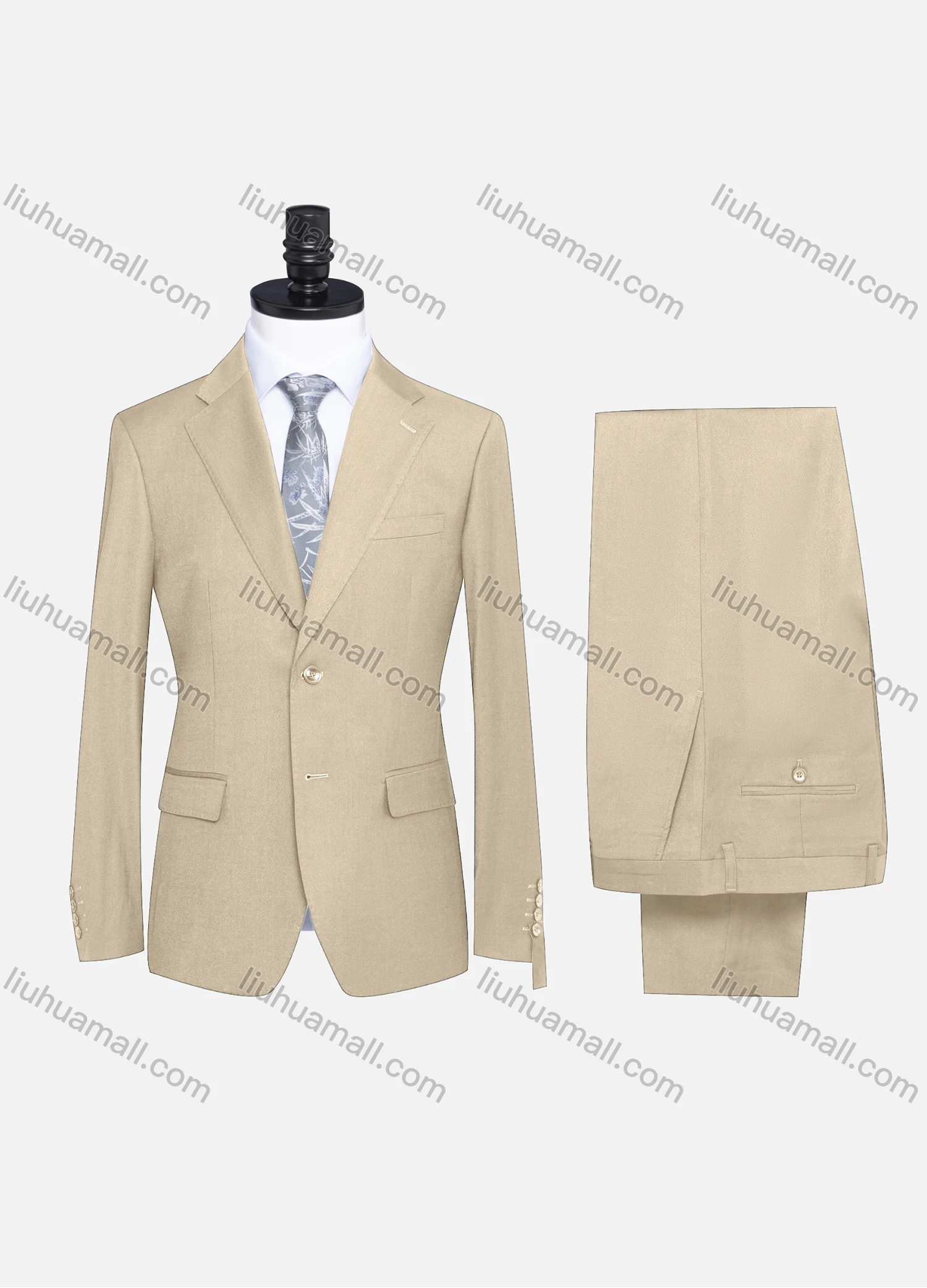 Wholesale Men's Formal Two Button Plain Blazer Jacket & Pants 2 Piece Suit Set X7533# - Liuhuamall