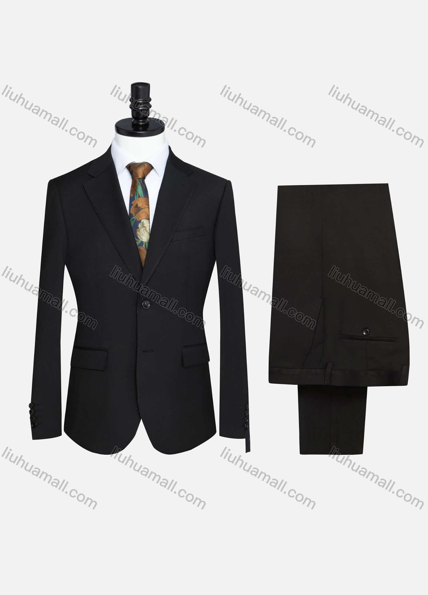 Wholesale Men's Formal Two Button Plain Blazer Jacket & Pants 2 Piece Suit Set X7622# - Liuhuamall