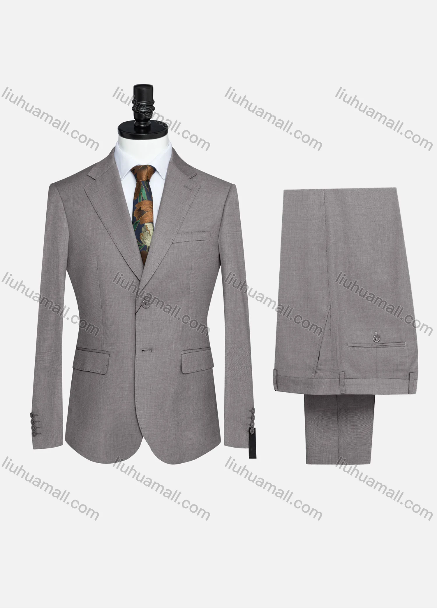 Wholesale Men's Formal Two Button Plain Blazer Jacket & Pants 2 Piece Suit Set X7714# - Liuhuamall