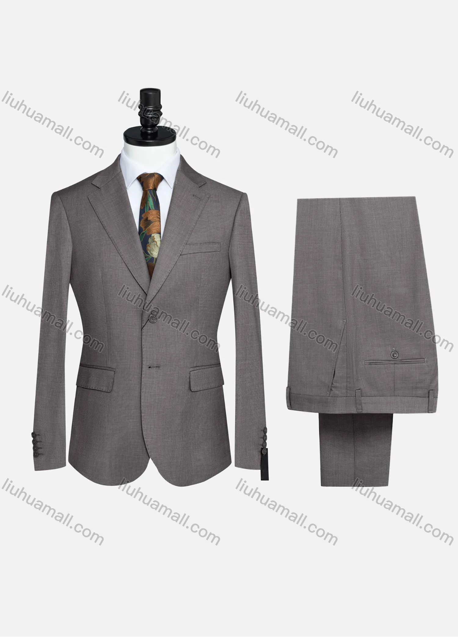 Wholesale Men's Formal Two Button Plain Blazer Jacket & Pants 2 Piece Suit Set X7714# - Liuhuamall