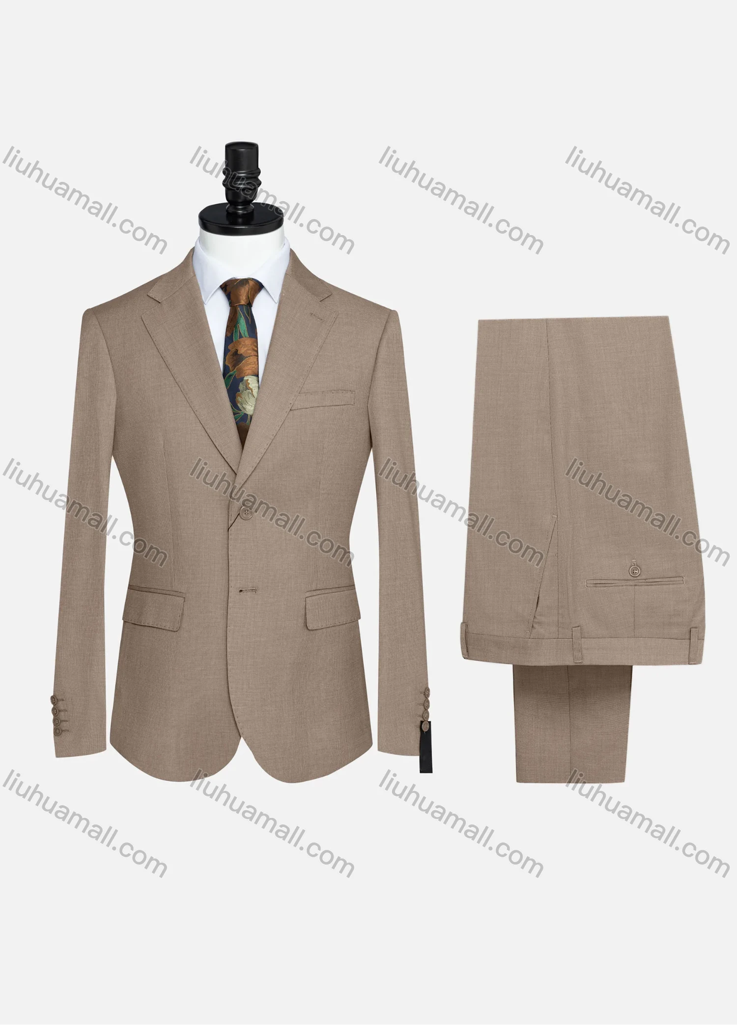 Wholesale Men's Formal Two Button Plain Blazer Jacket & Pants 2 Piece Suit Set X7714# - Liuhuamall
