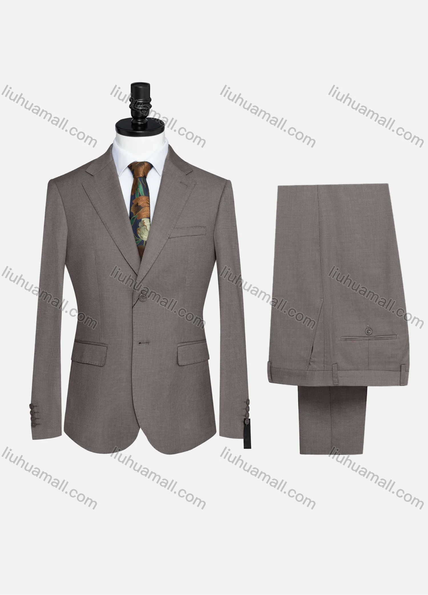 Wholesale Men's Formal Two Button Plain Blazer Jacket & Pants 2 Piece Suit Set X7714# - Liuhuamall