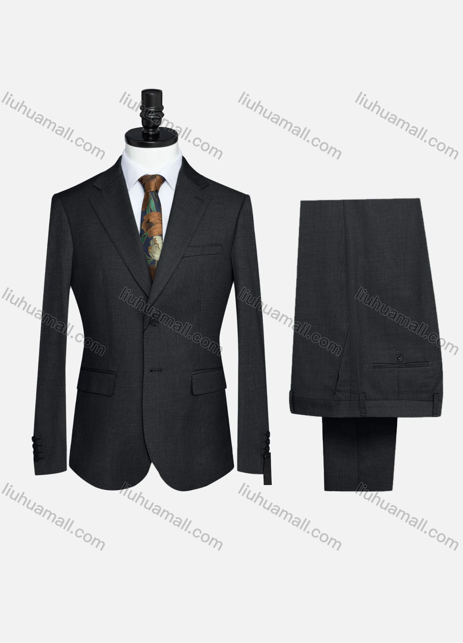 Wholesale Men's Formal Two Button Plain Blazer Jacket & Pants 2 Piece Suit Set X7714# - Liuhuamall