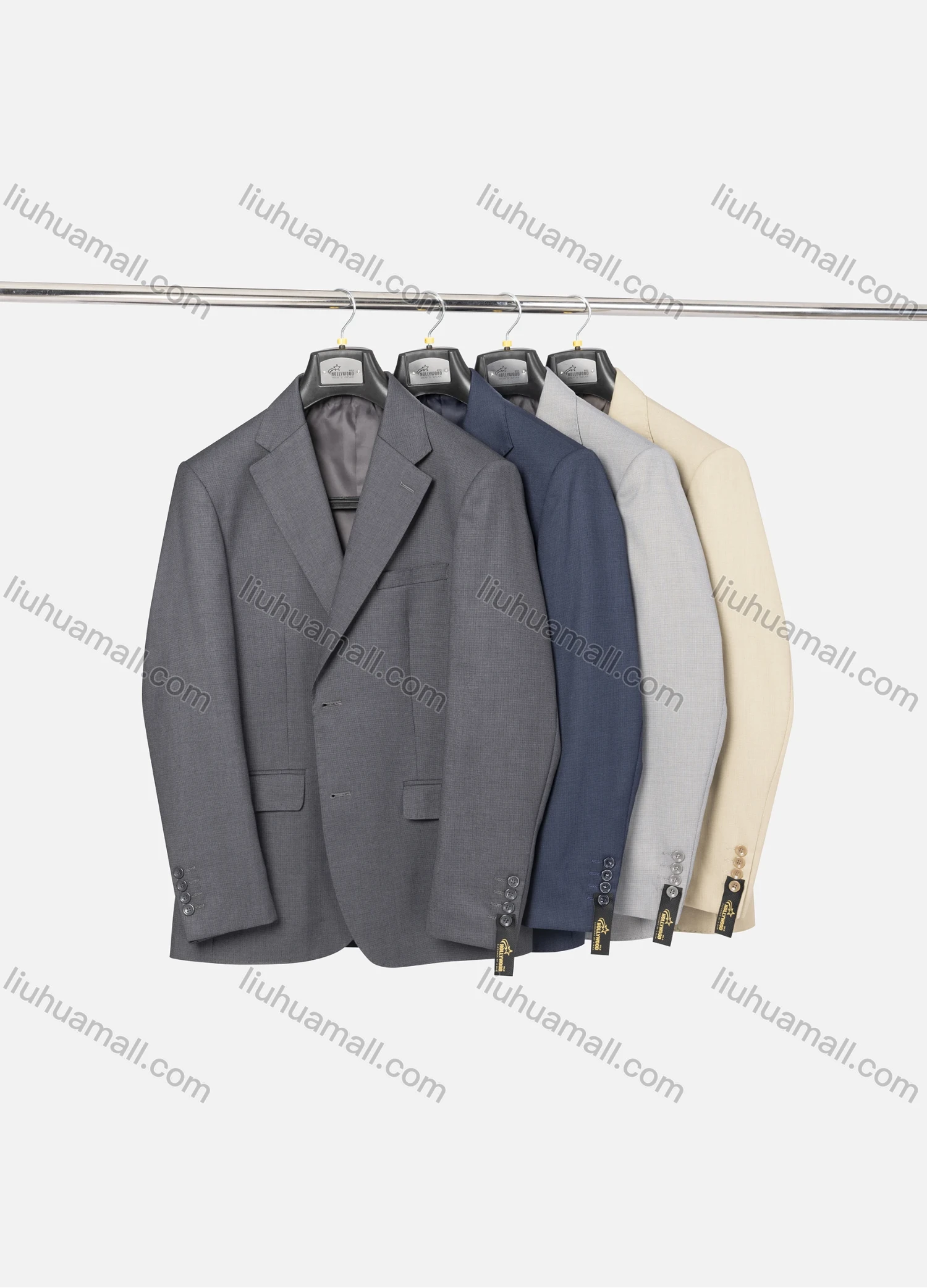 Wholesale Men's Formal Two Button Plain Blazer Jacket & Pants 2 Piece Suit Set X7714# - Liuhuamall