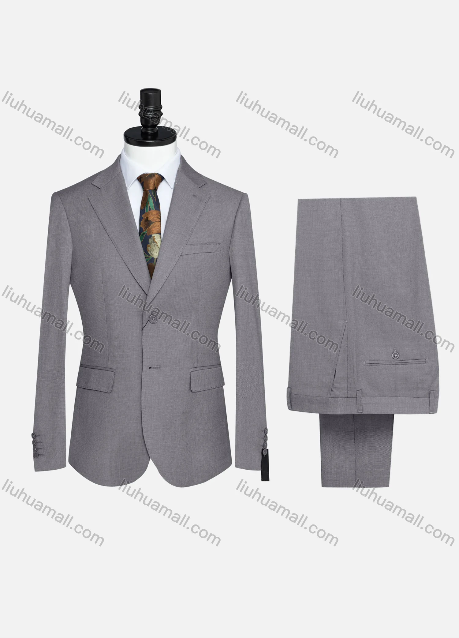 Wholesale Men's Formal Two Button Plain Blazer Jacket & Pants 2 Piece Suit Set X7714# - Liuhuamall