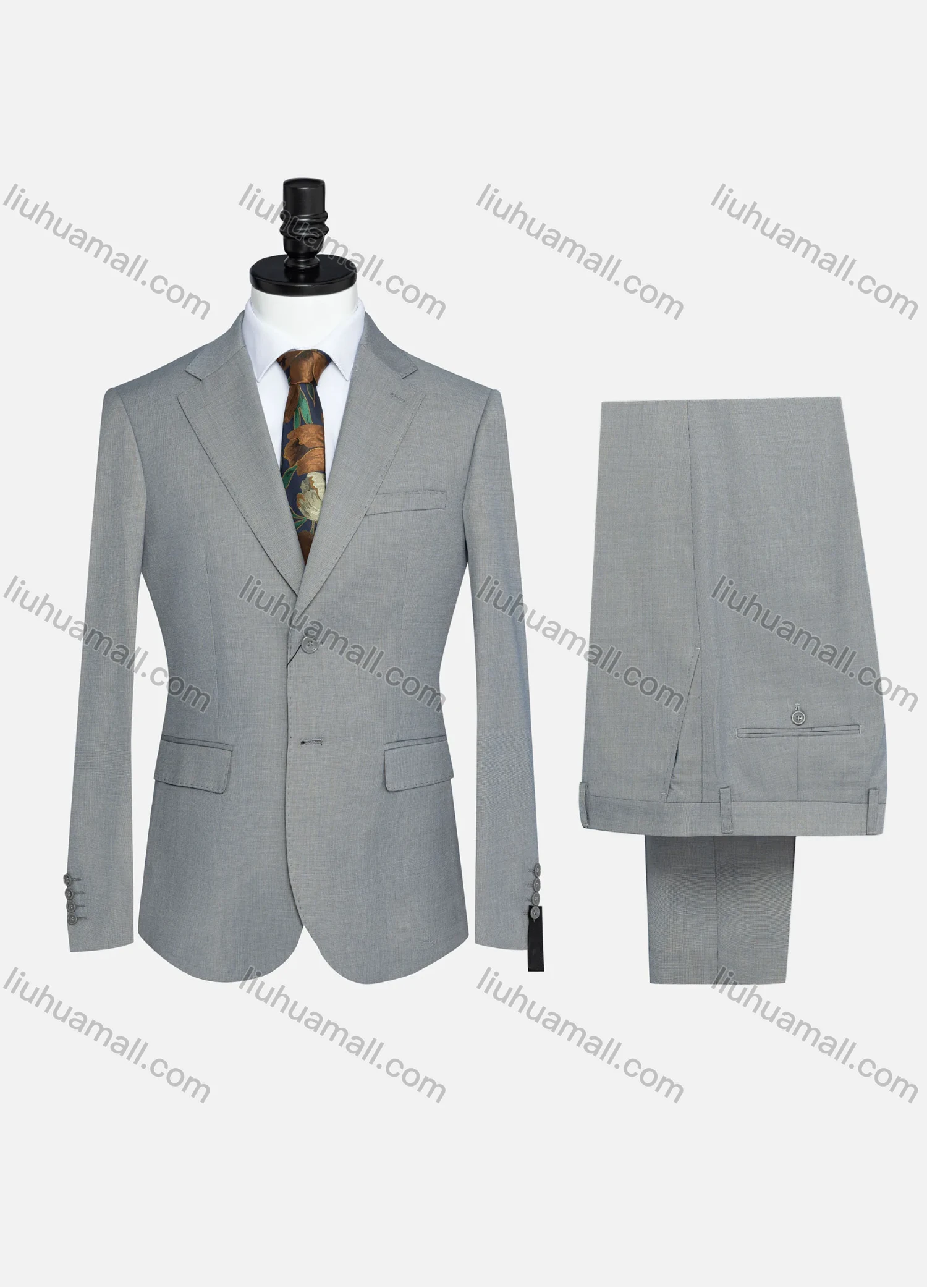 Wholesale Men's Formal Two Button Plain Blazer Jacket & Pants 2 Piece Suit Set X7714# - Liuhuamall