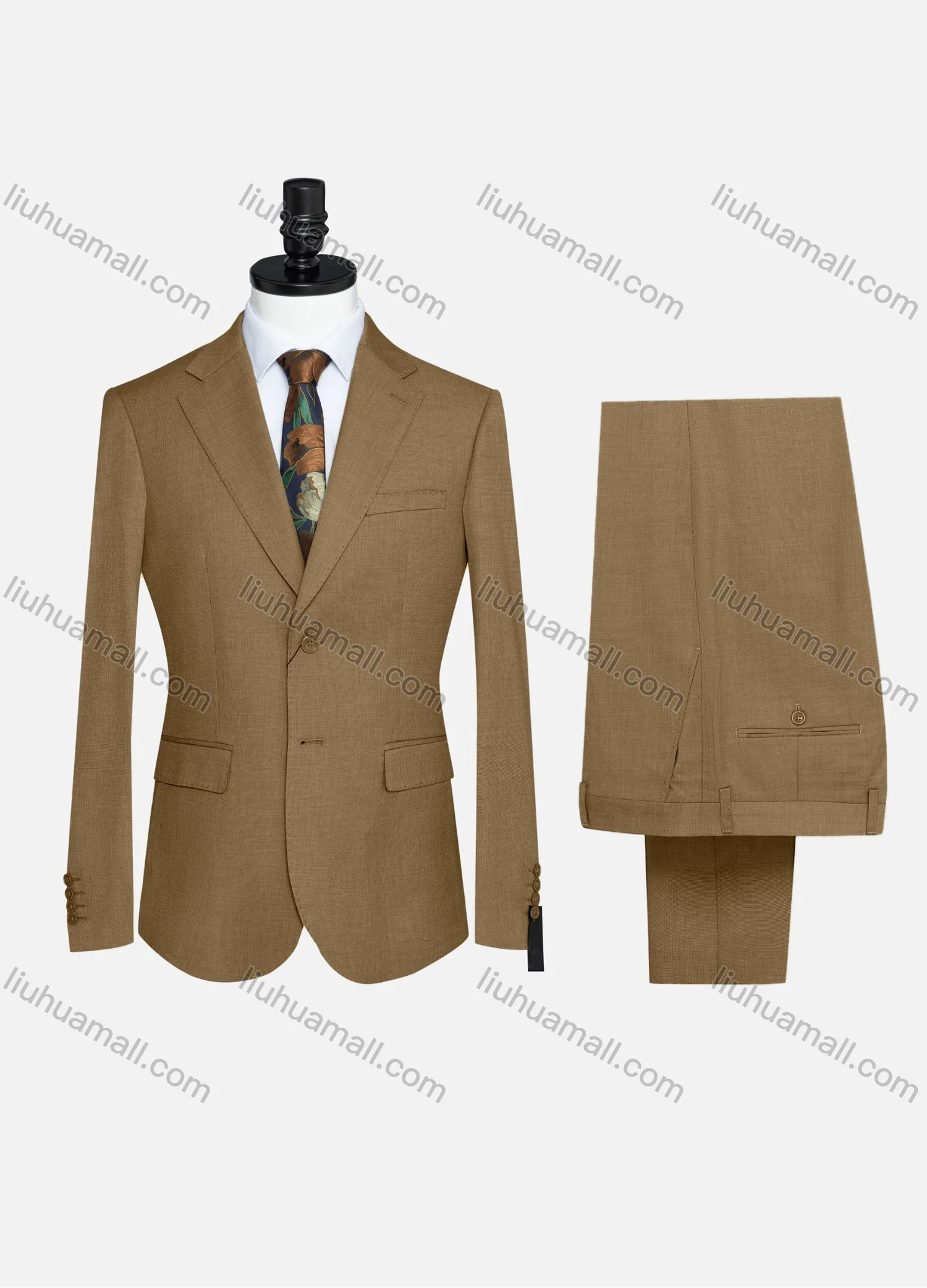Wholesale Men's Formal Two Button Plain Blazer Jacket & Pants 2 Piece Suit Set X7714# - Liuhuamall