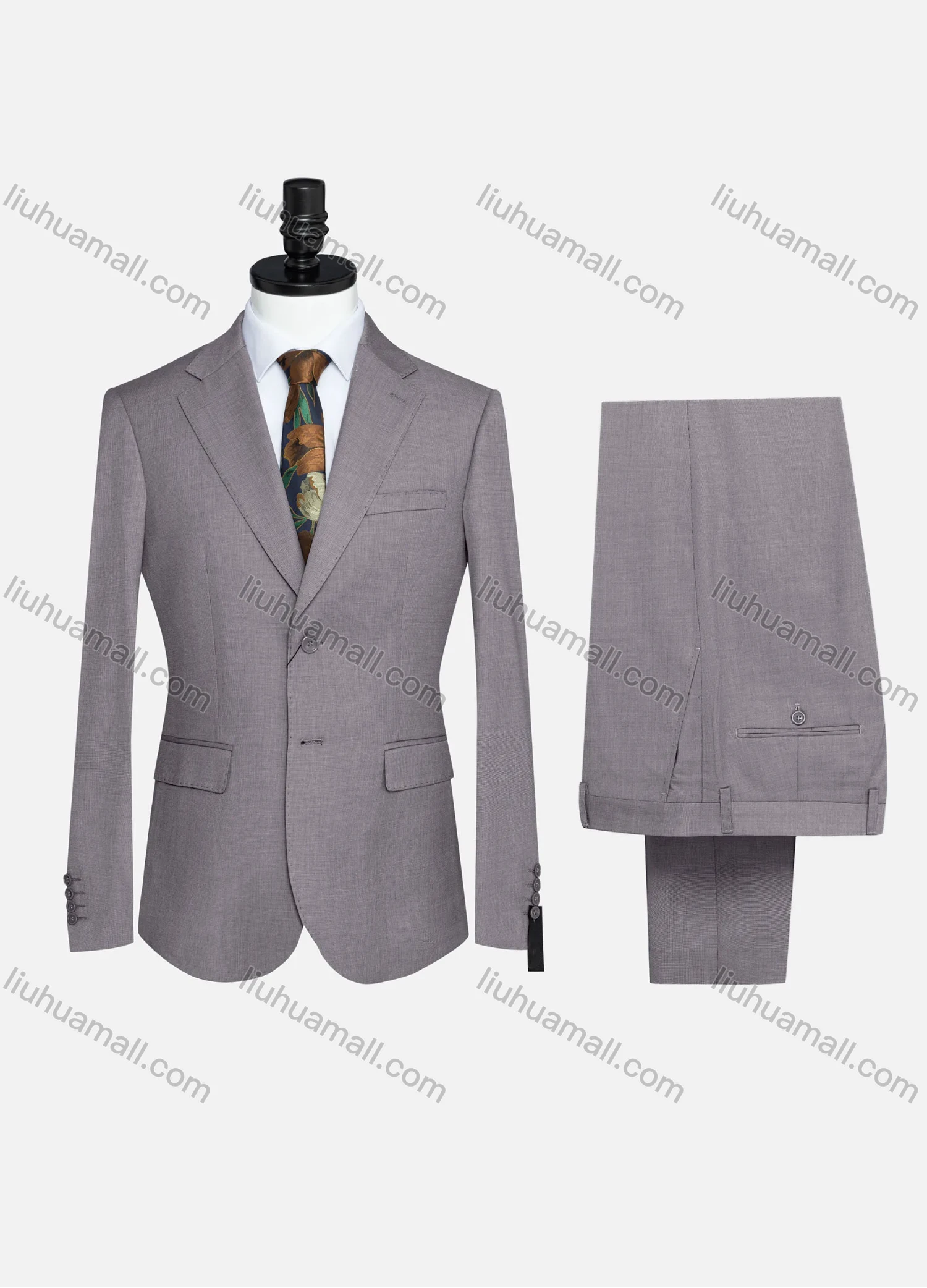 Wholesale Men's Formal Two Button Plain Blazer Jacket & Pants 2 Piece Suit Set X7714# - Liuhuamall
