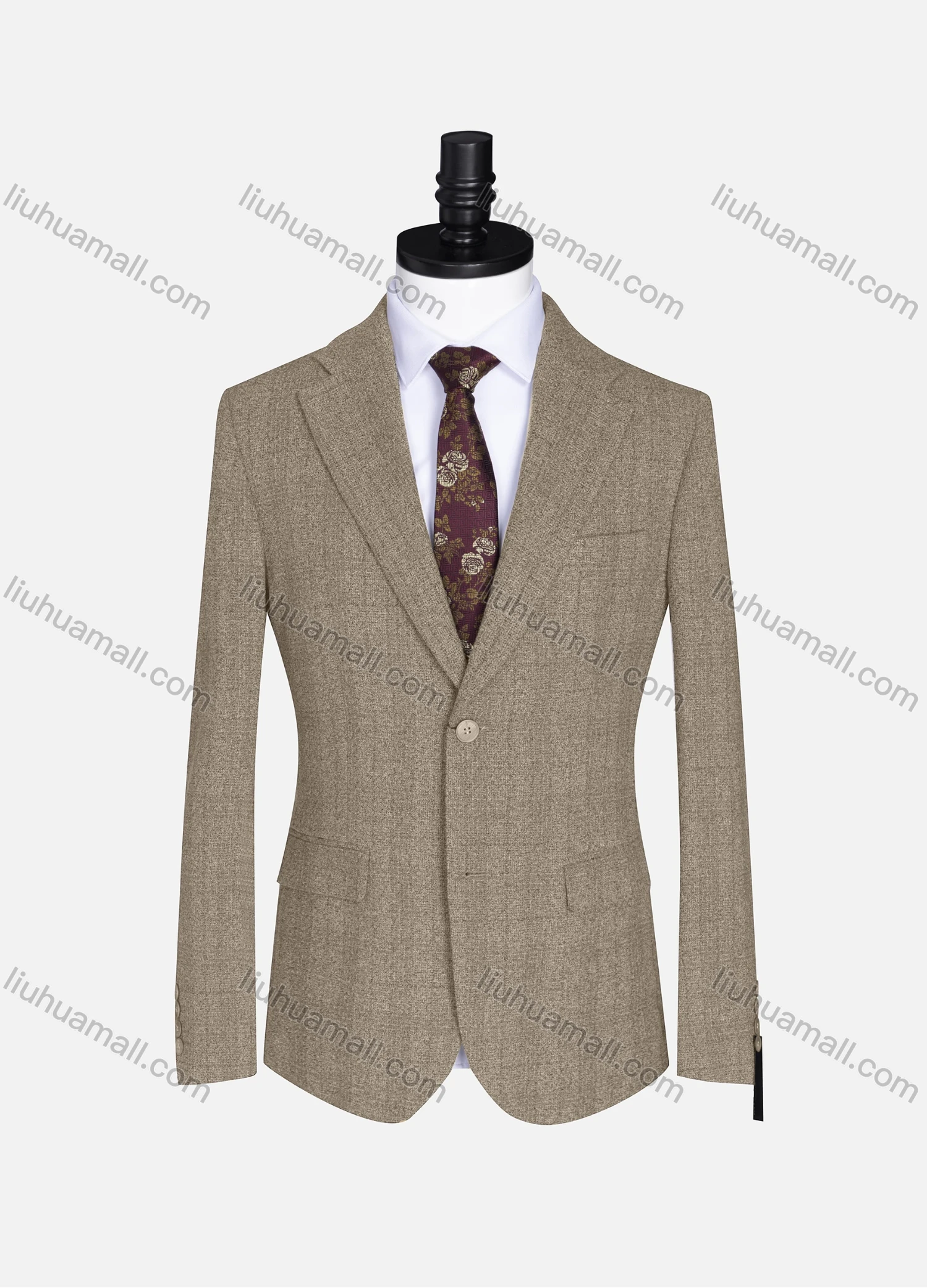 Wholesale Men's Formal Lapel Gingham Long Sleeve Two Button Blazer Jackets 9079# - Liuhuamall