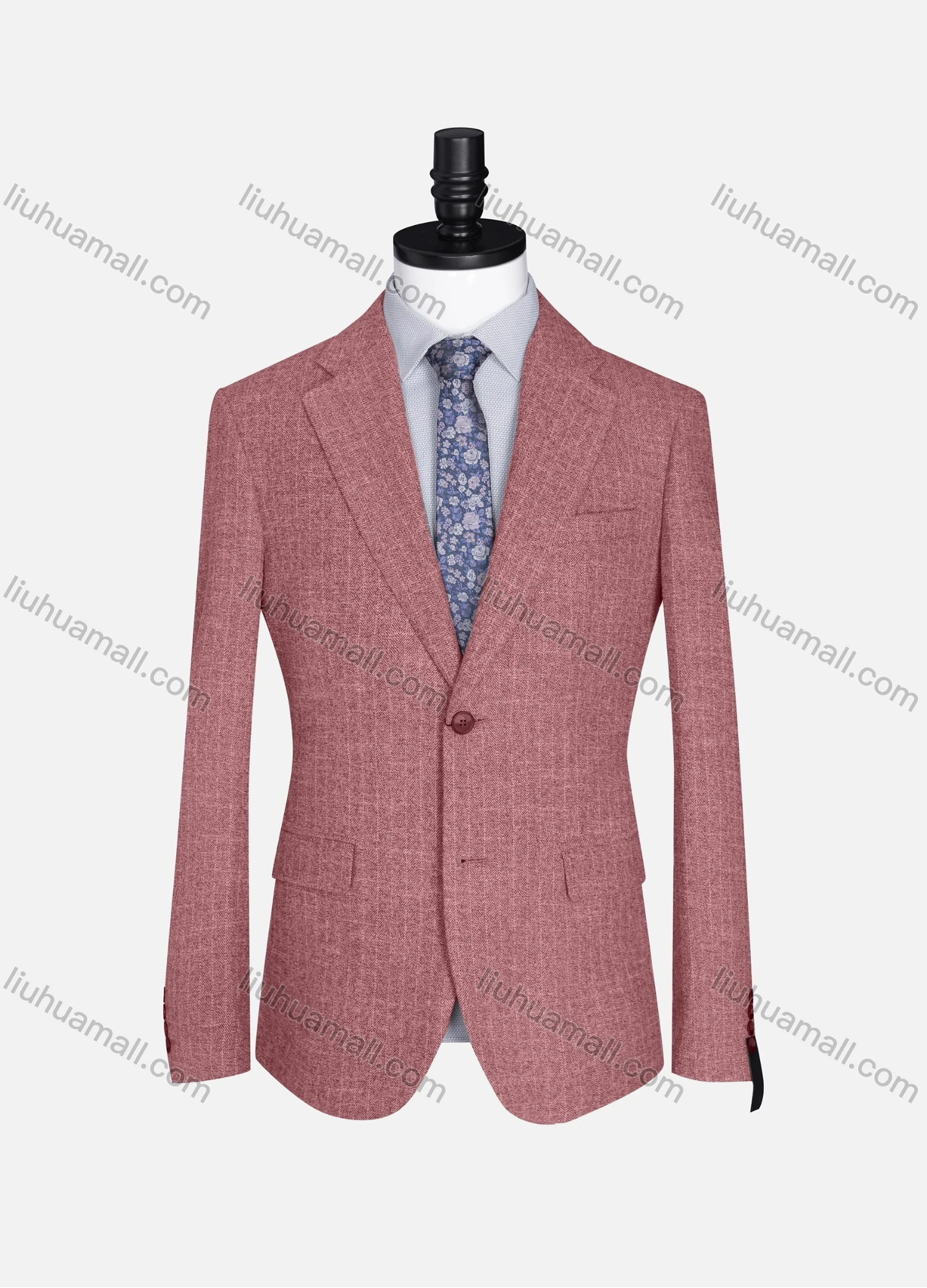 Wholesale Men's Formal Lapel Allover Plaid Print Long Sleeve Two Button Blazer Jackets 9101# - Liuhuamall