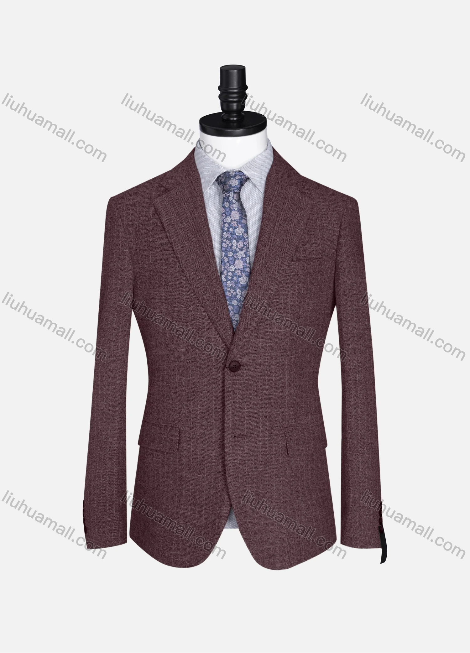 Wholesale Men's Formal Lapel Allover Plaid Print Long Sleeve Two Button Blazer Jackets 9101# - Liuhuamall