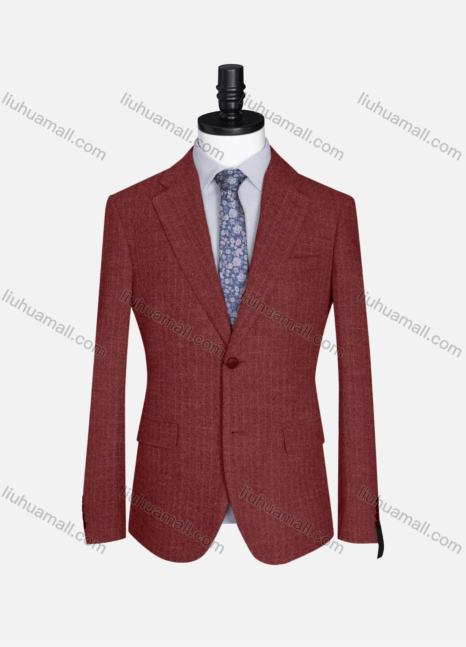 Wholesale Men's Formal Lapel Allover Plaid Print Long Sleeve Two Button Blazer Jackets 9101# - Liuhuamall