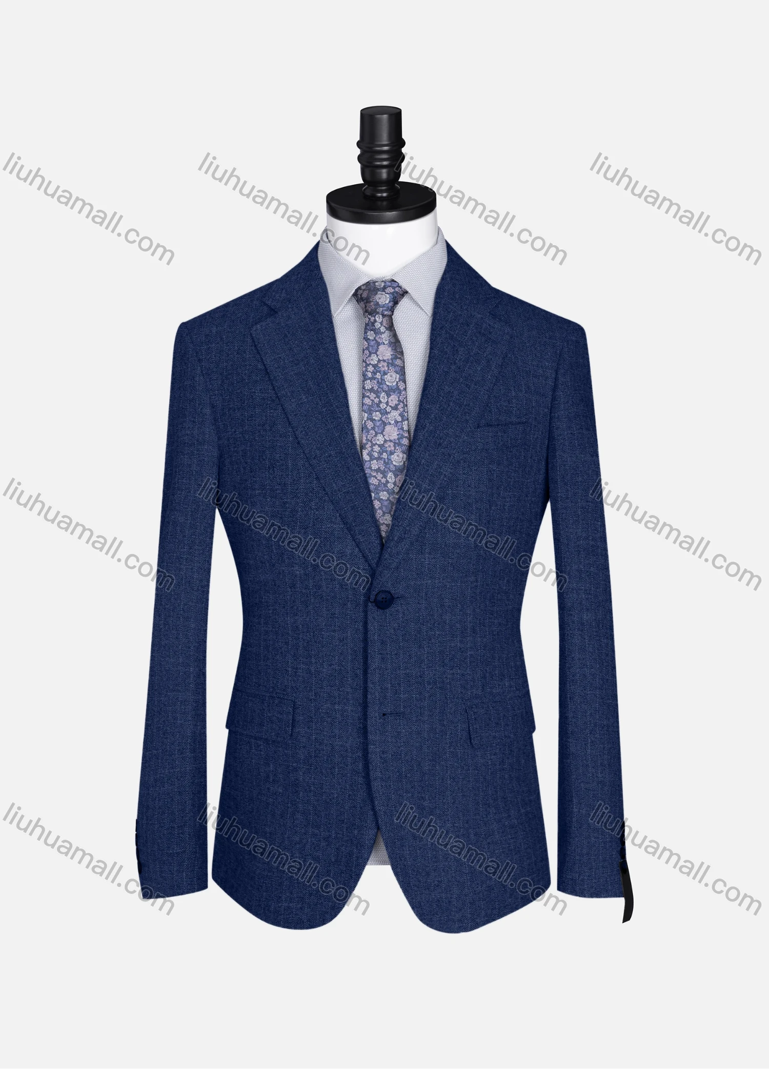 Wholesale Men's Formal Lapel Allover Plaid Print Long Sleeve Two Button Blazer Jackets 9101# - Liuhuamall