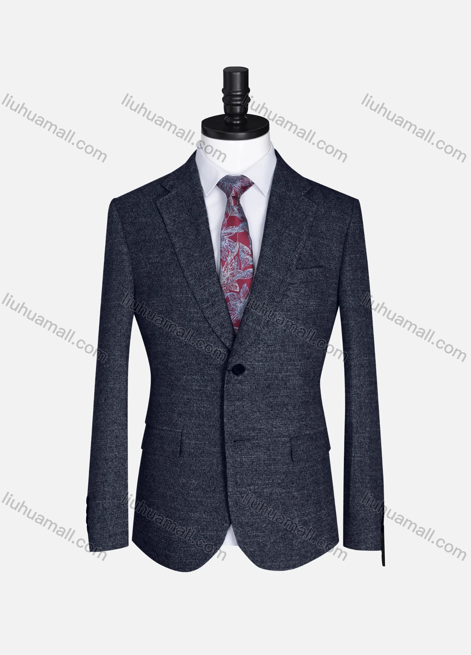 Wholesale Men's Formal Lapel Plain Long Sleeve Two Button Blazer Jackets 9103# - Liuhuamall