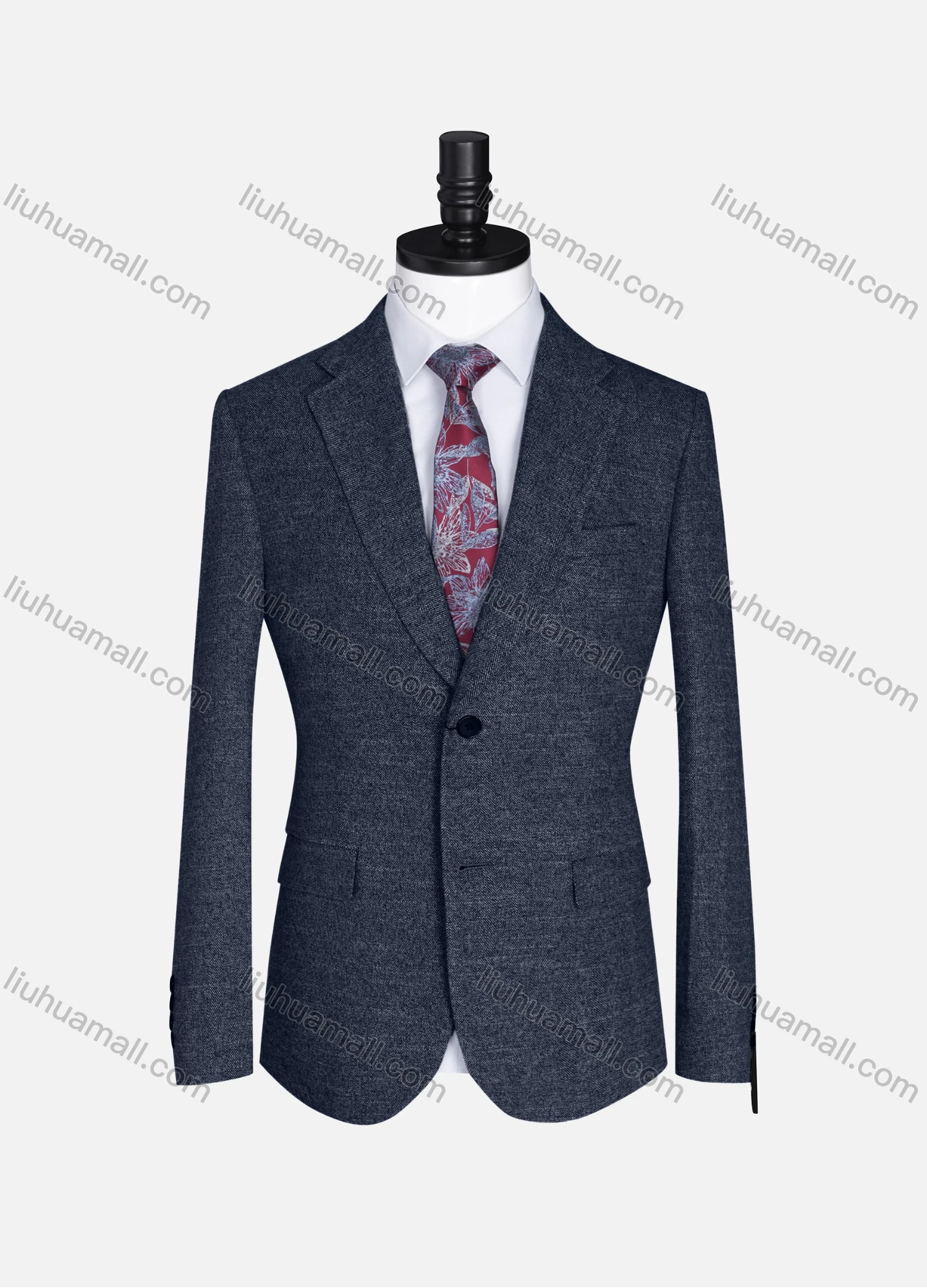 Wholesale Men's Formal Lapel Plain Long Sleeve Two Button Blazer Jackets 9103# - Liuhuamall