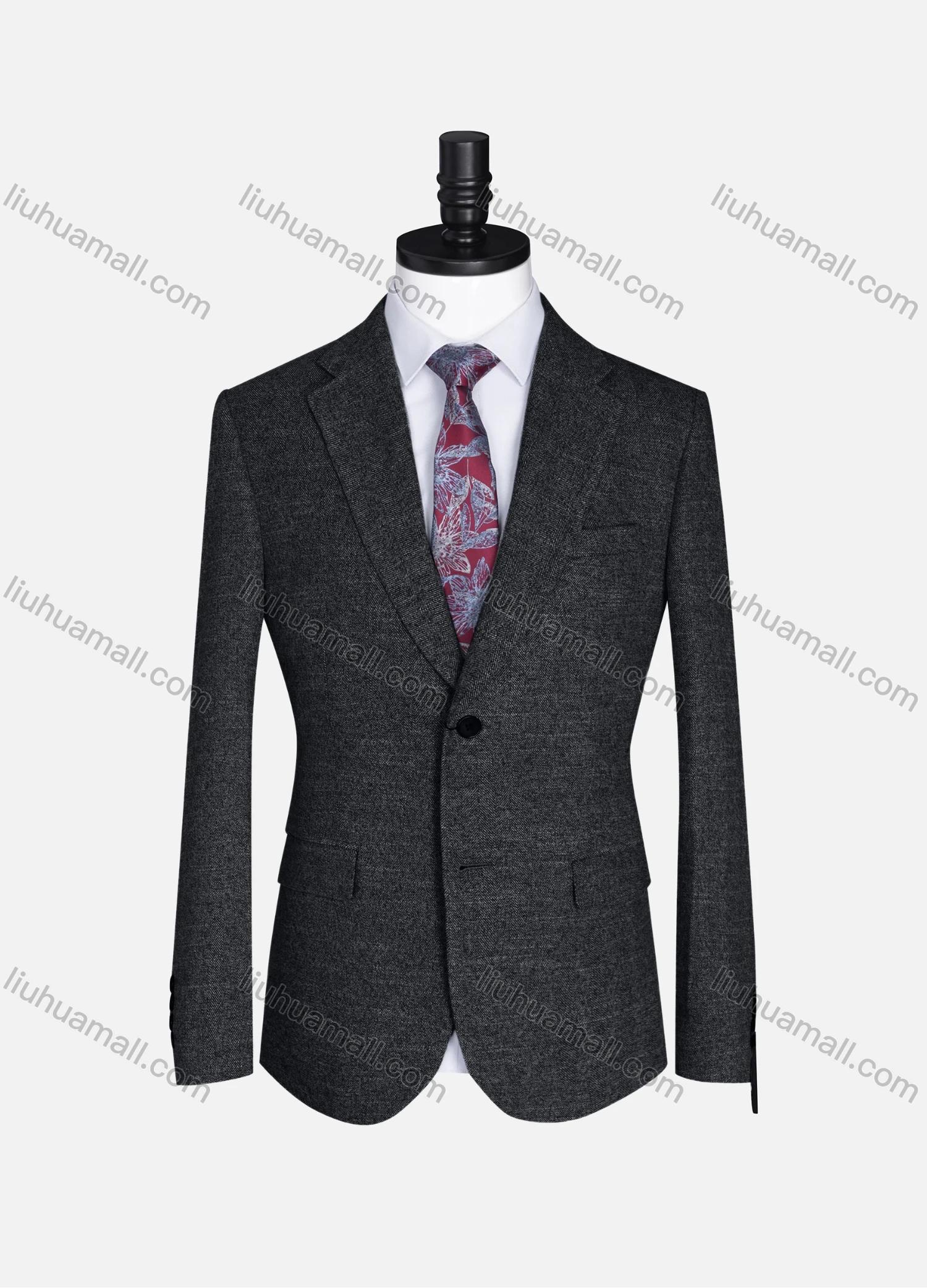 Wholesale Men's Formal Lapel Plain Long Sleeve Two Button Blazer Jackets 9103# - Liuhuamall