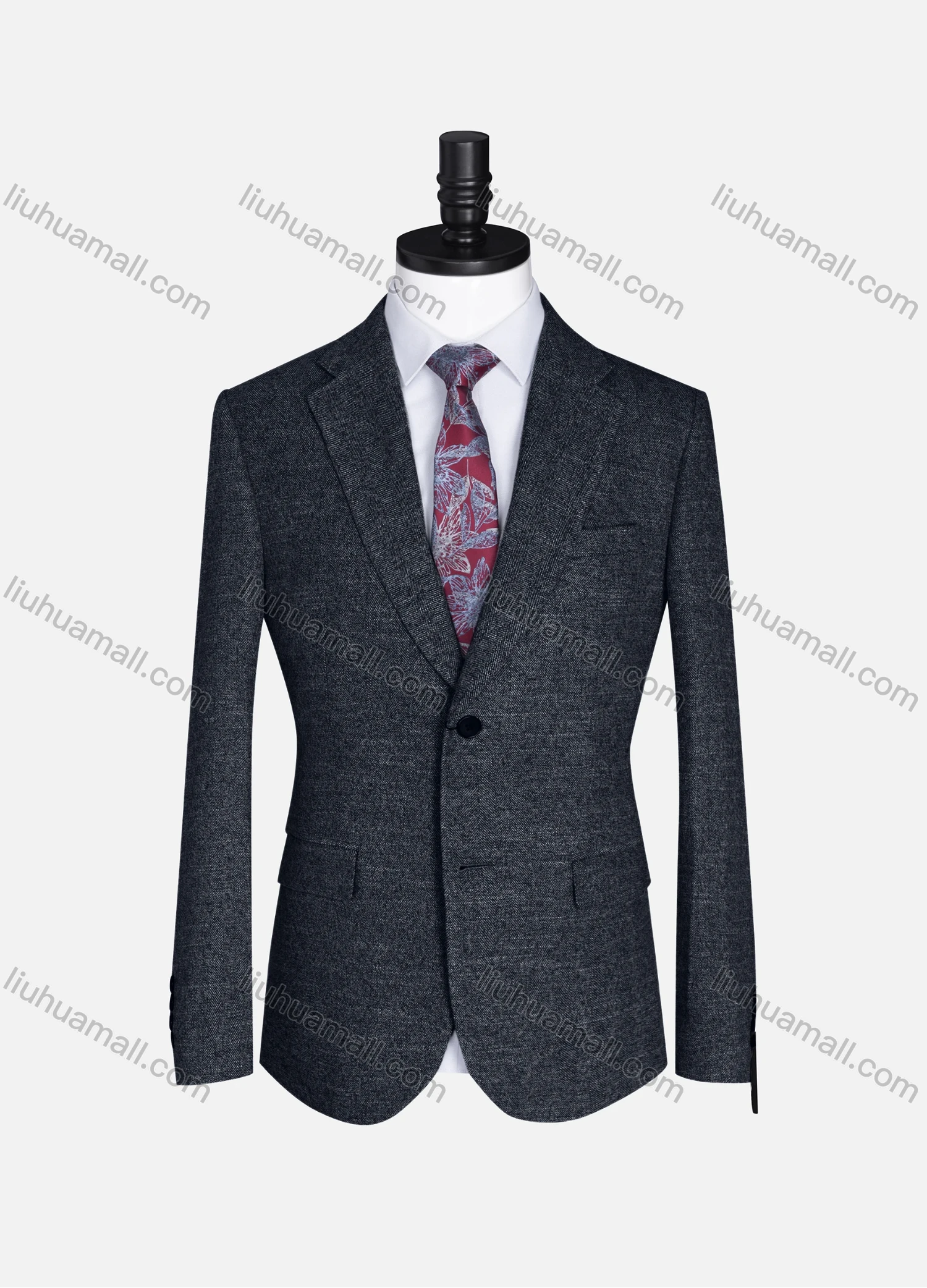 Wholesale Men's Formal Lapel Plain Long Sleeve Two Button Blazer Jackets 9103# - Liuhuamall