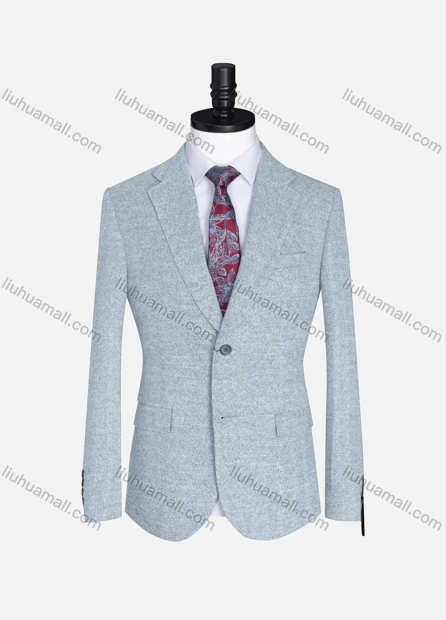 Wholesale Men's Formal Lapel Plain Long Sleeve Two Button Blazer Jackets 9103# - Liuhuamall