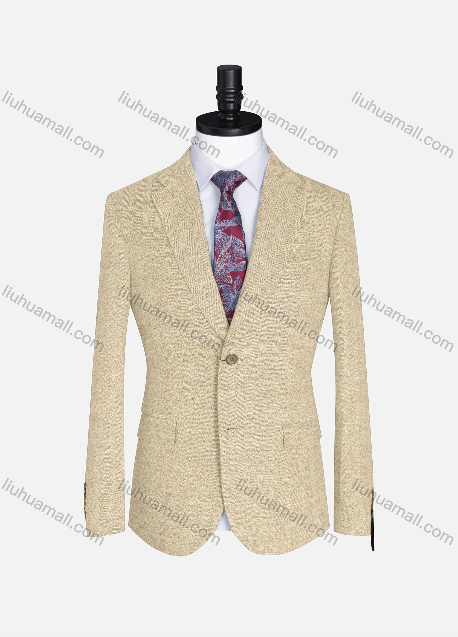 Wholesale Men's Formal Lapel Plain Long Sleeve Two Button Blazer Jackets 9103# - Liuhuamall