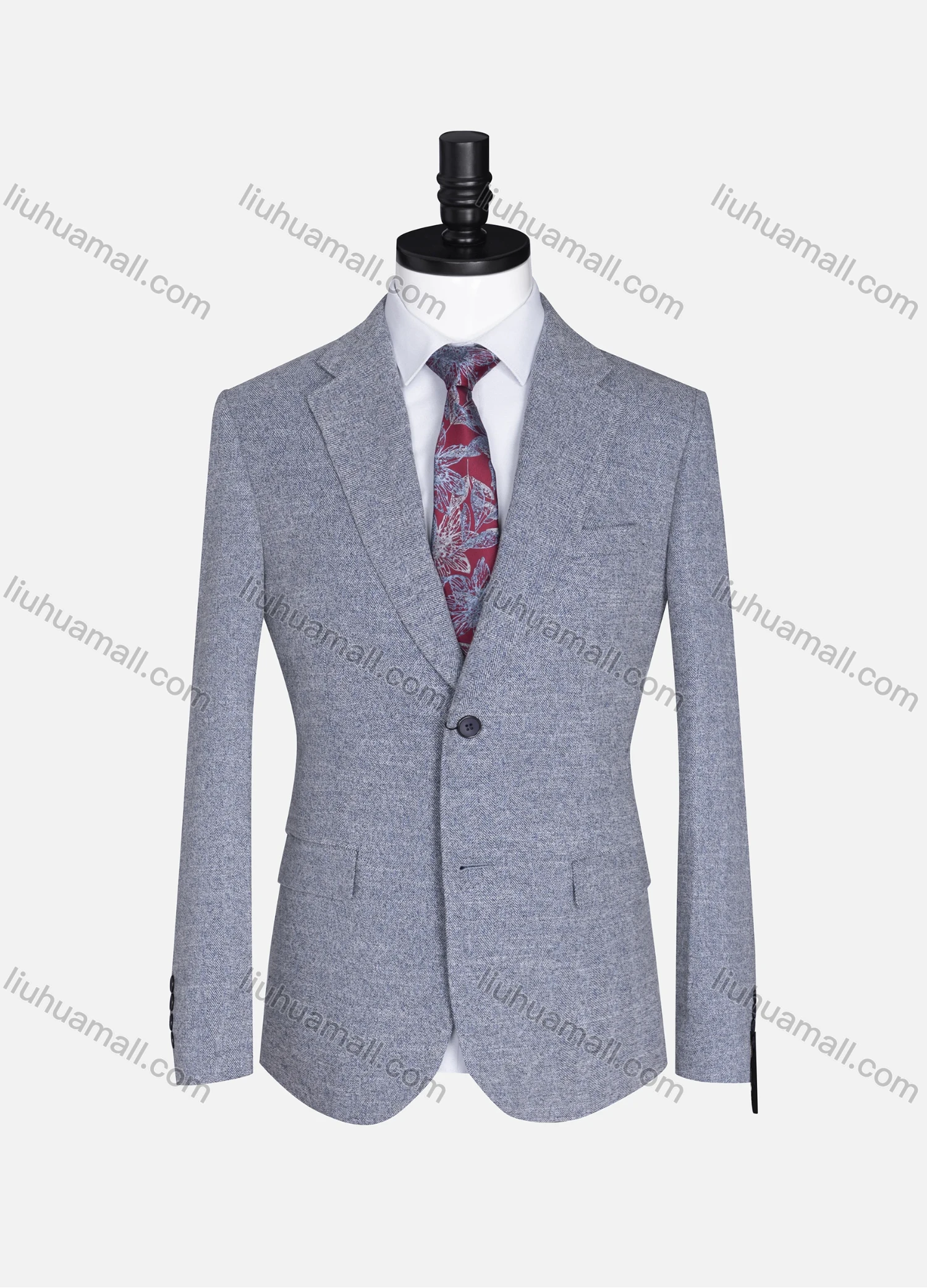 Wholesale Men's Formal Lapel Plain Long Sleeve Two Button Blazer Jackets 9103# - Liuhuamall