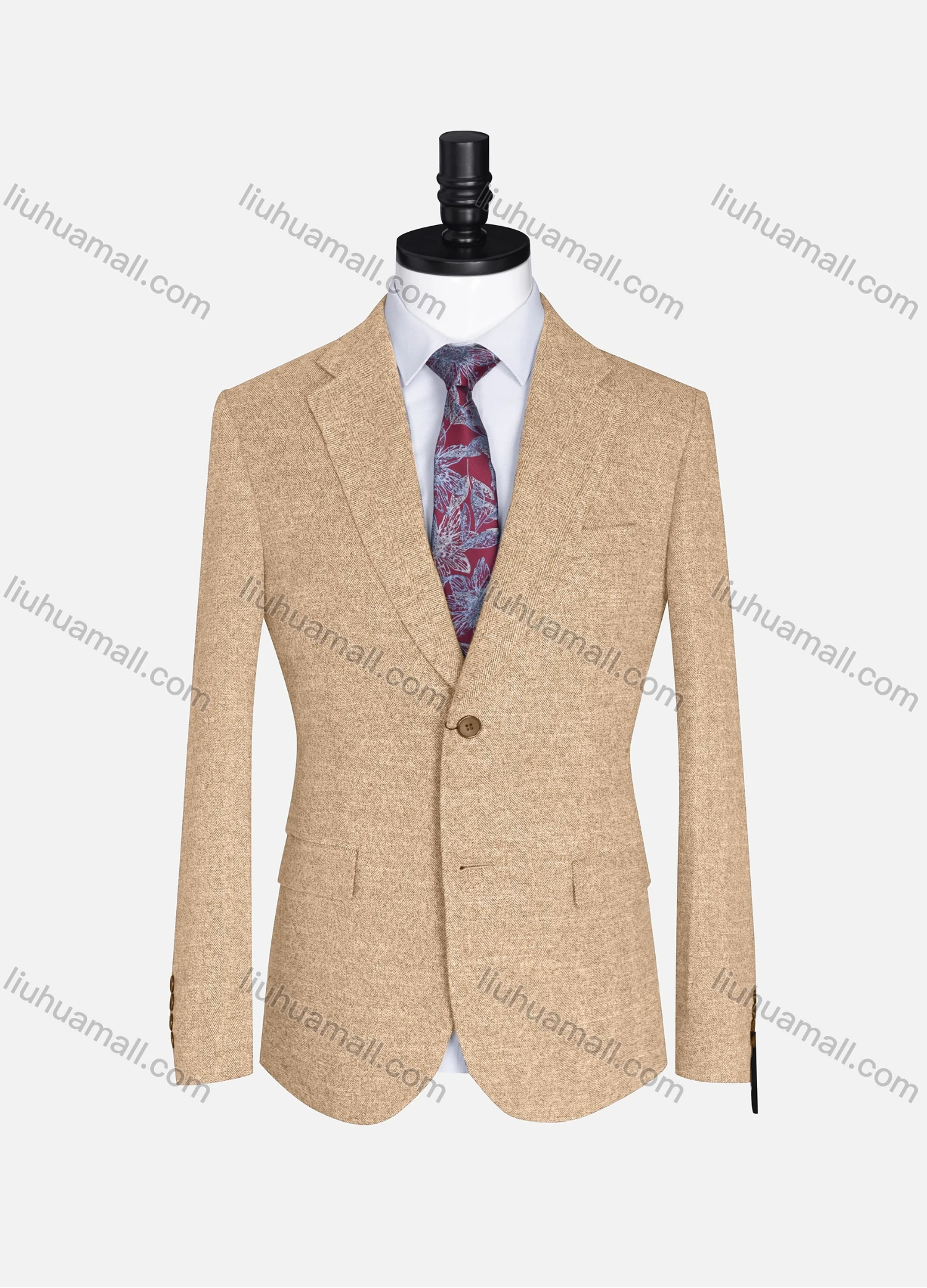 Wholesale Men's Formal Lapel Plain Long Sleeve Two Button Blazer Jackets 9103# - Liuhuamall