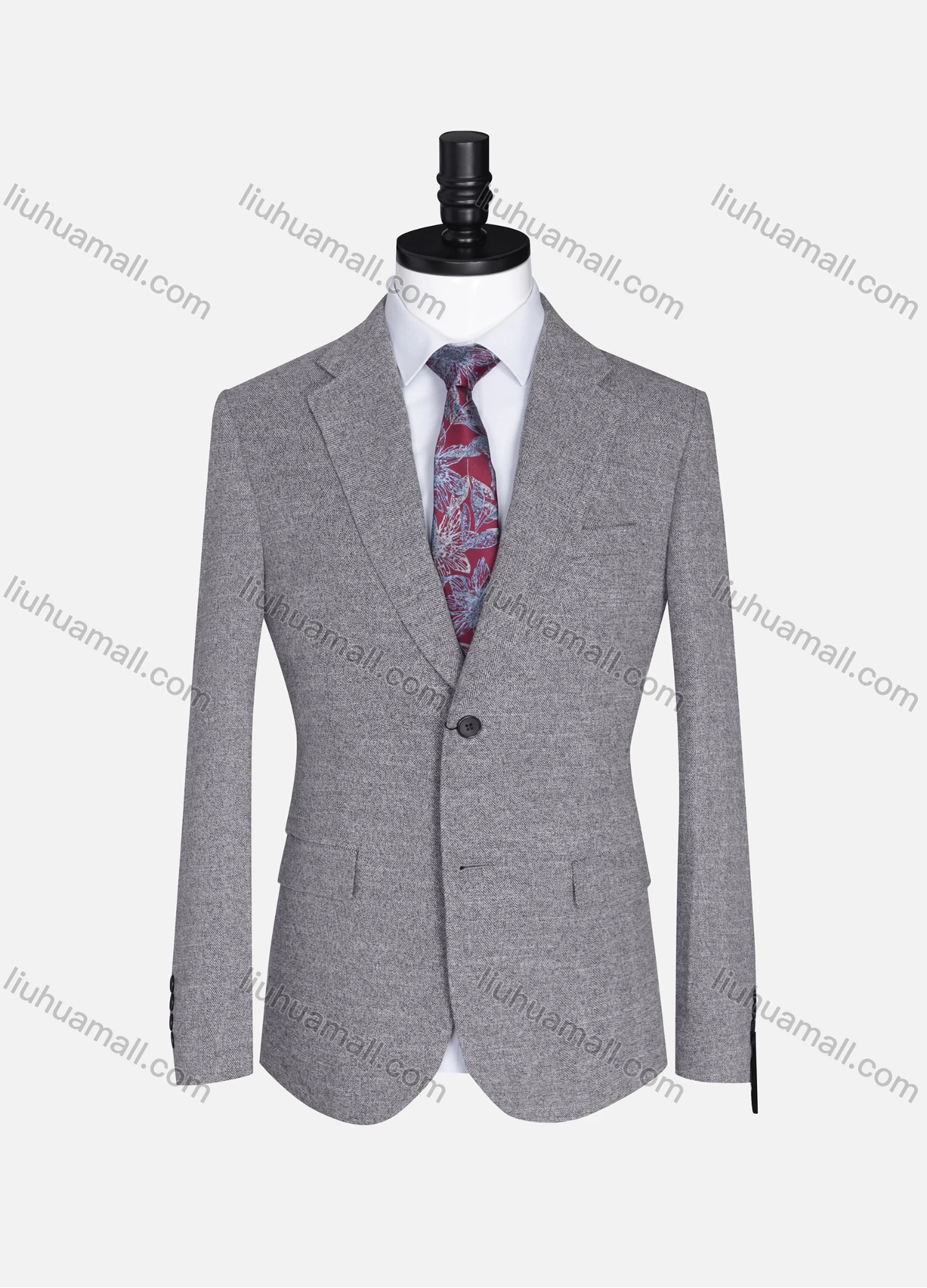 Wholesale Men's Formal Lapel Plain Long Sleeve Two Button Blazer Jackets 9103# - Liuhuamall