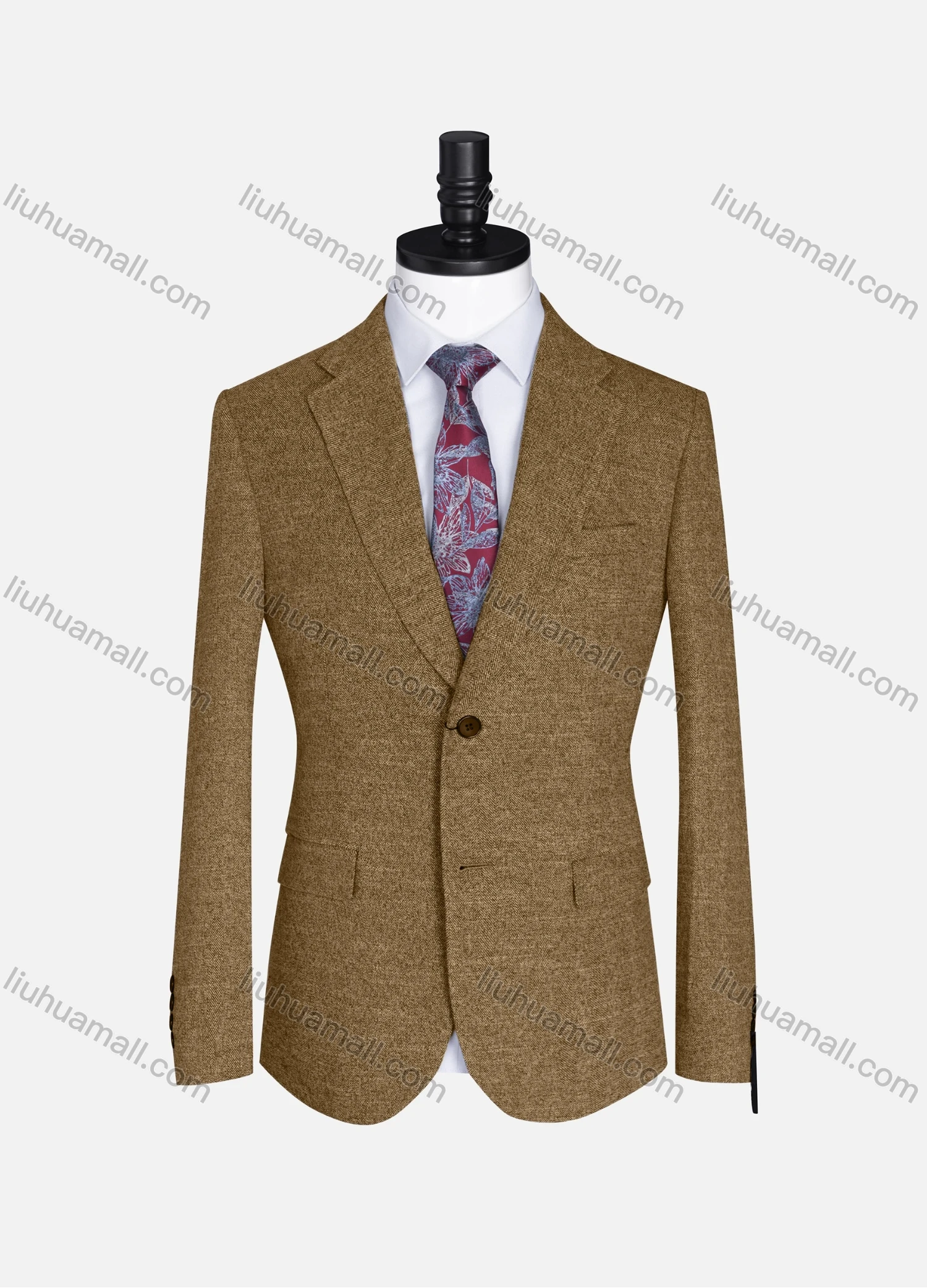Wholesale Men's Formal Lapel Plain Long Sleeve Two Button Blazer Jackets 9103# - Liuhuamall