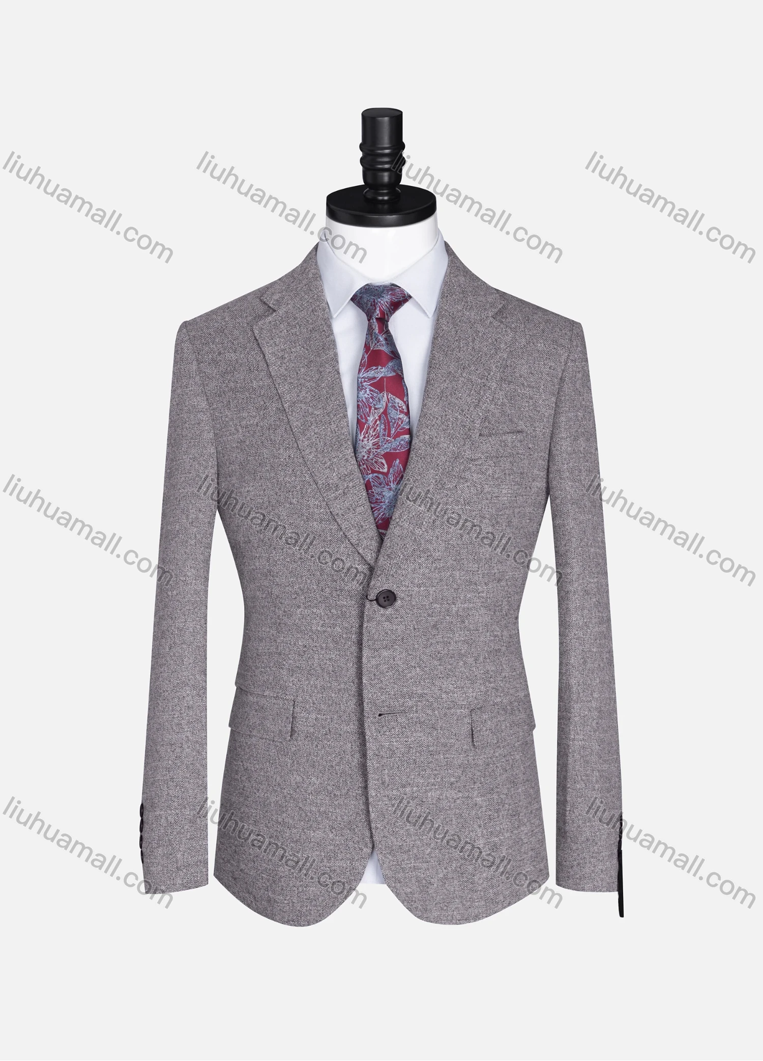 Wholesale Men's Formal Lapel Plain Long Sleeve Two Button Blazer Jackets 9103# - Liuhuamall