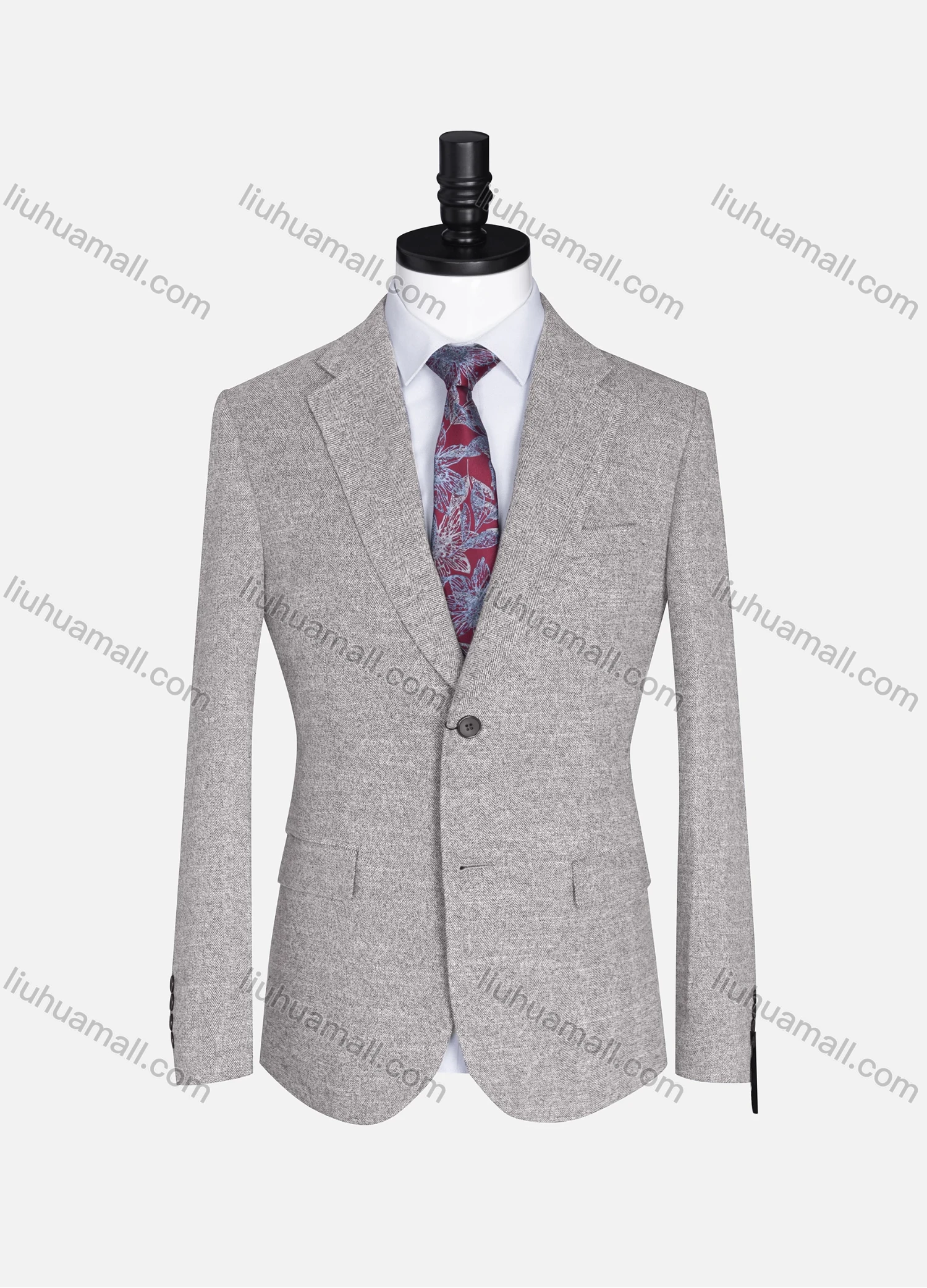Wholesale Men's Formal Lapel Plain Long Sleeve Two Button Blazer Jackets 9103# - Liuhuamall