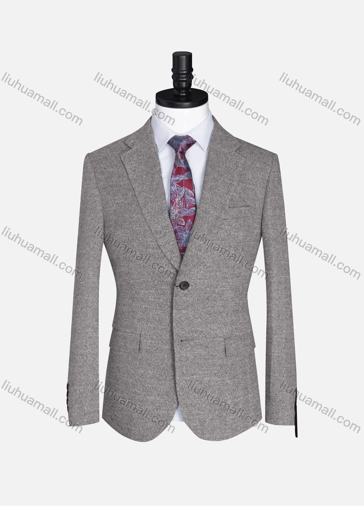Wholesale Men's Formal Lapel Plain Long Sleeve Two Button Blazer Jackets 9103# - Liuhuamall