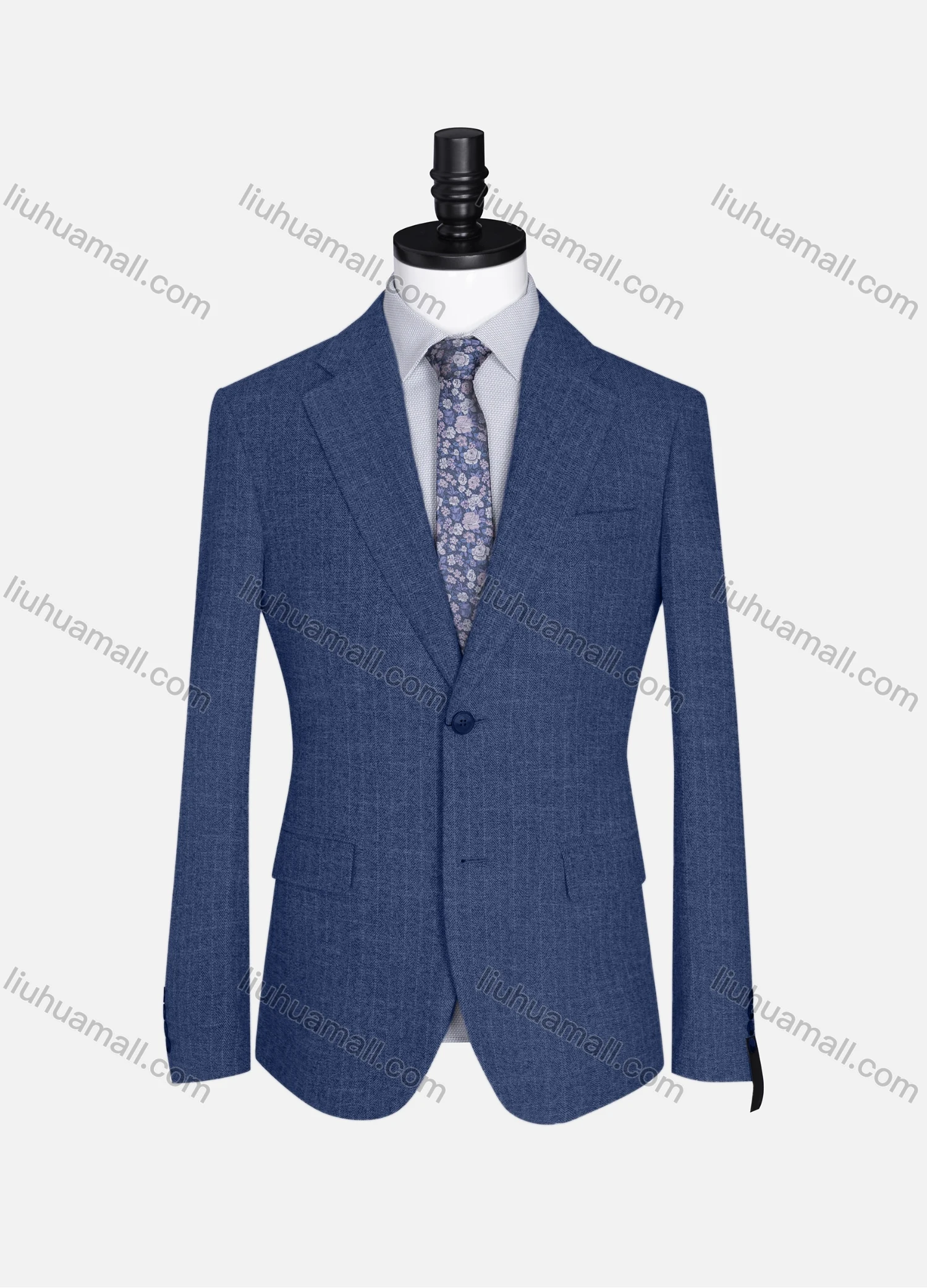 Wholesale Men's Formal Lapel Allover Plaid Print Long Sleeve Two Button Blazer Jackets 9125# - Liuhuamall