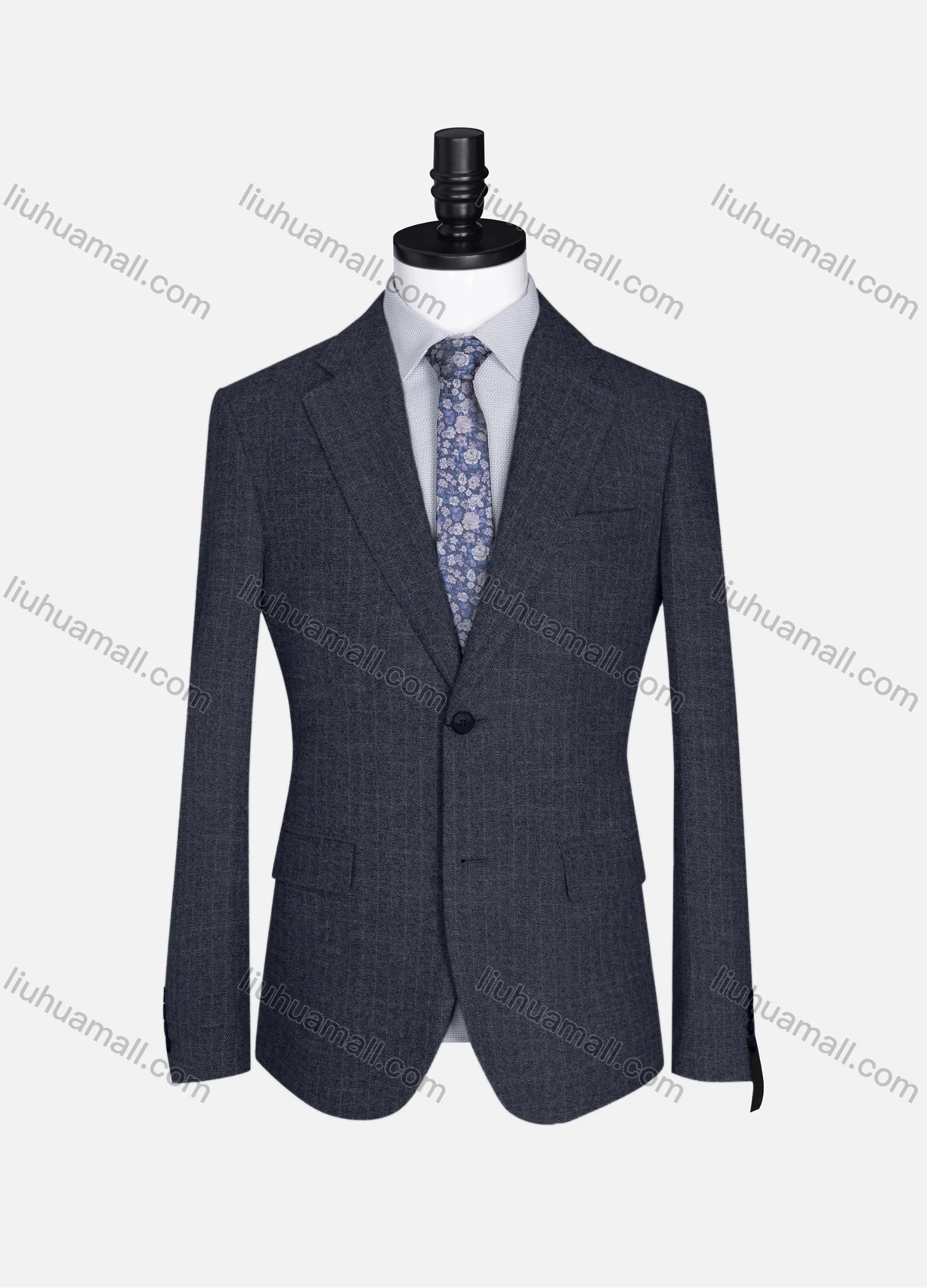 Wholesale Men's Formal Lapel Allover Plaid Print Long Sleeve Two Button Blazer Jackets 9125# - Liuhuamall