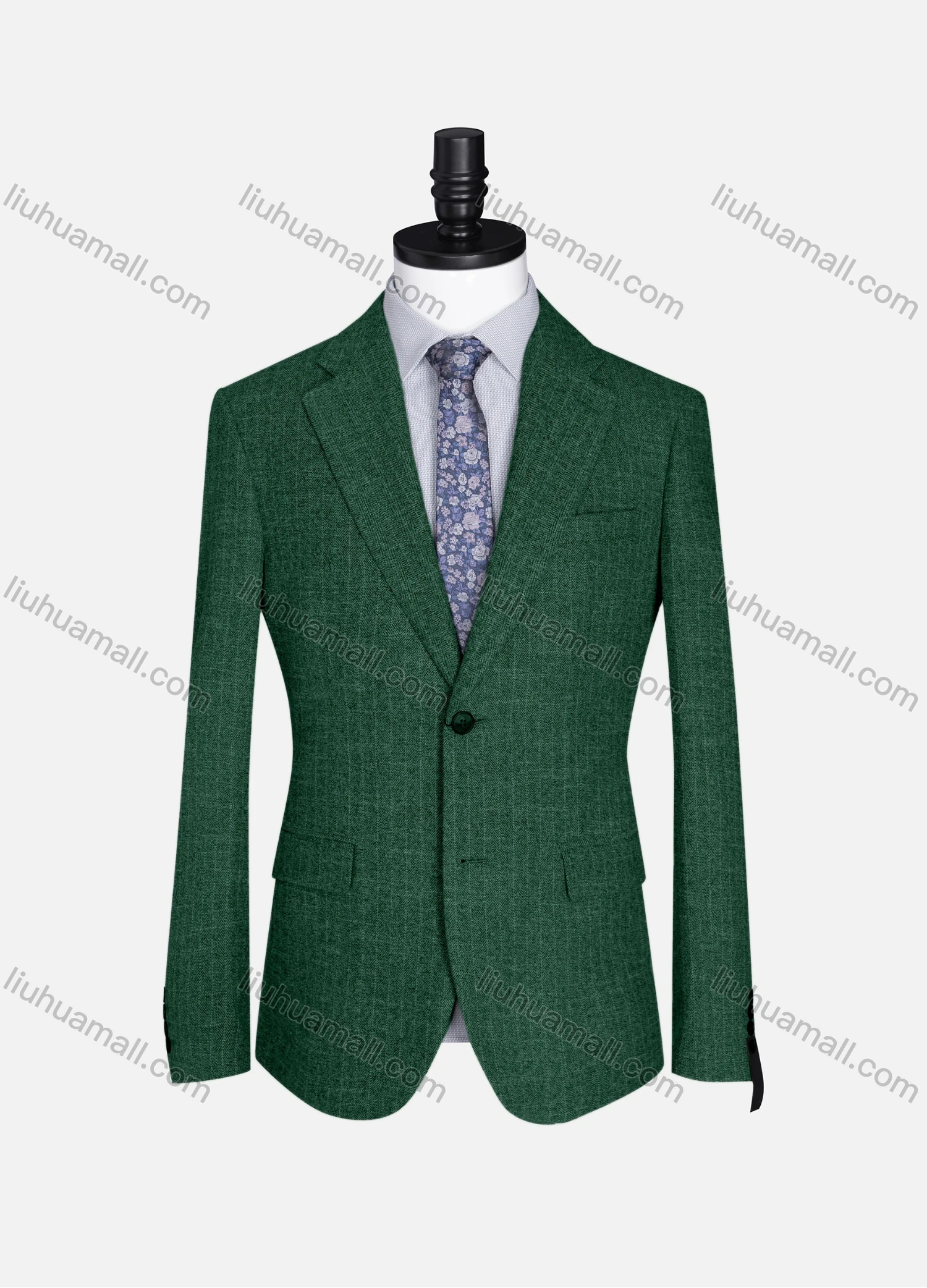 Wholesale Men's Formal Lapel Allover Plaid Print Long Sleeve Two Button Blazer Jackets 9125# - Liuhuamall