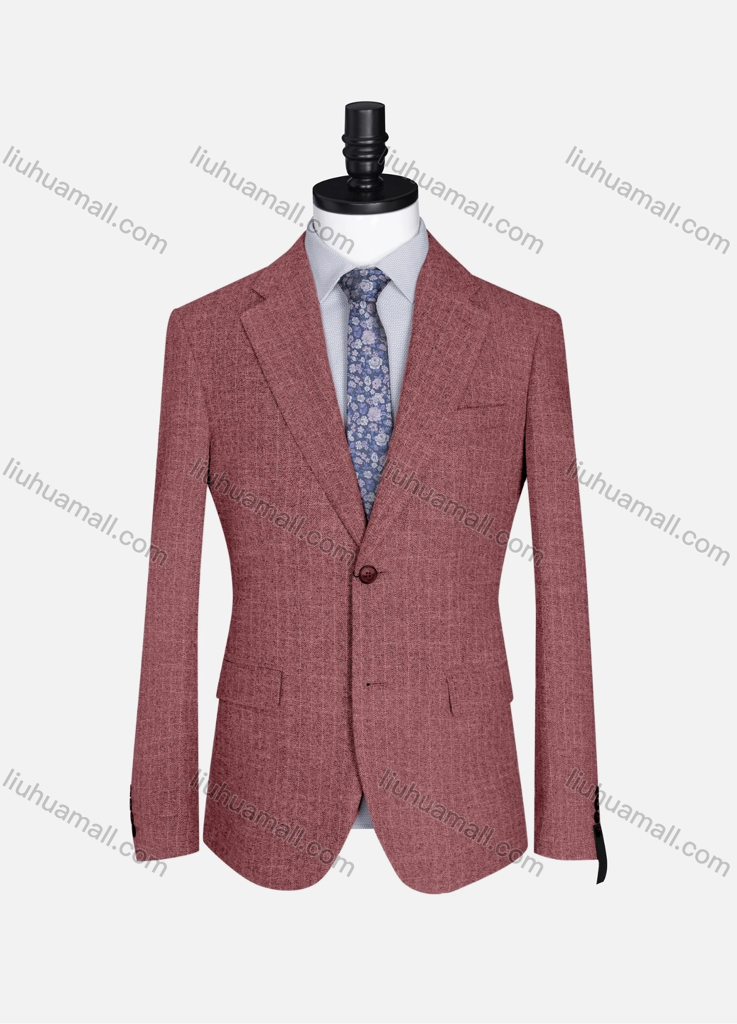 Wholesale Men's Formal Lapel Allover Plaid Print Long Sleeve Two Button Blazer Jackets 9125# - Liuhuamall