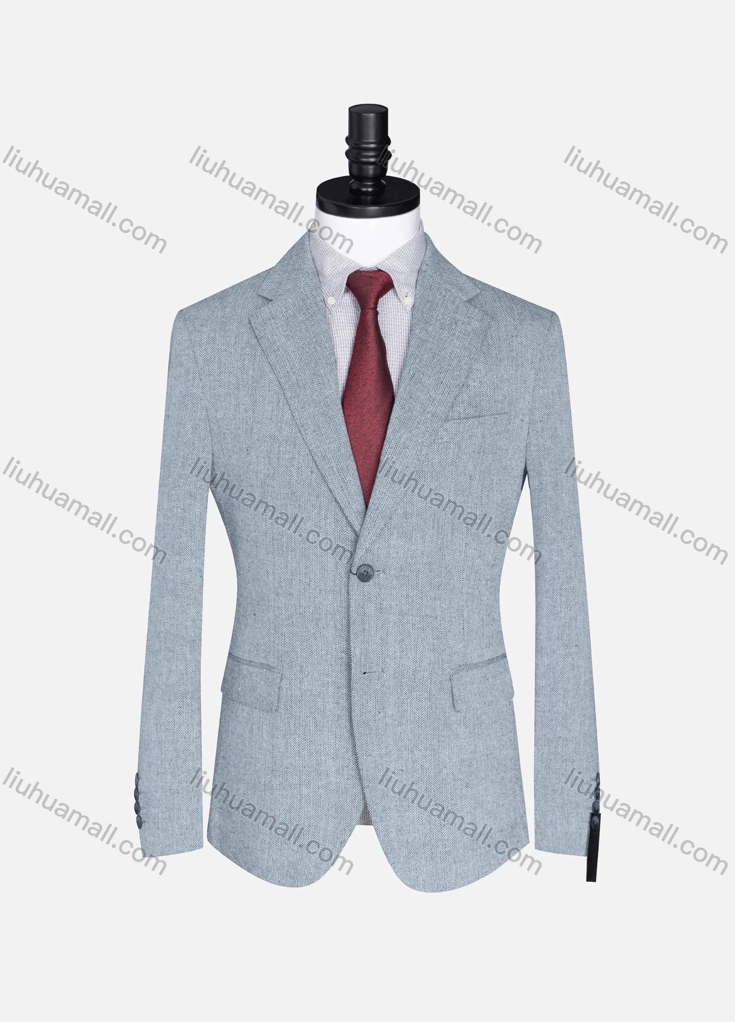 Wholesale Men's Formal Lapel Plain Long Sleeve Two Button Blazer Jackets 15088# - Liuhuamall