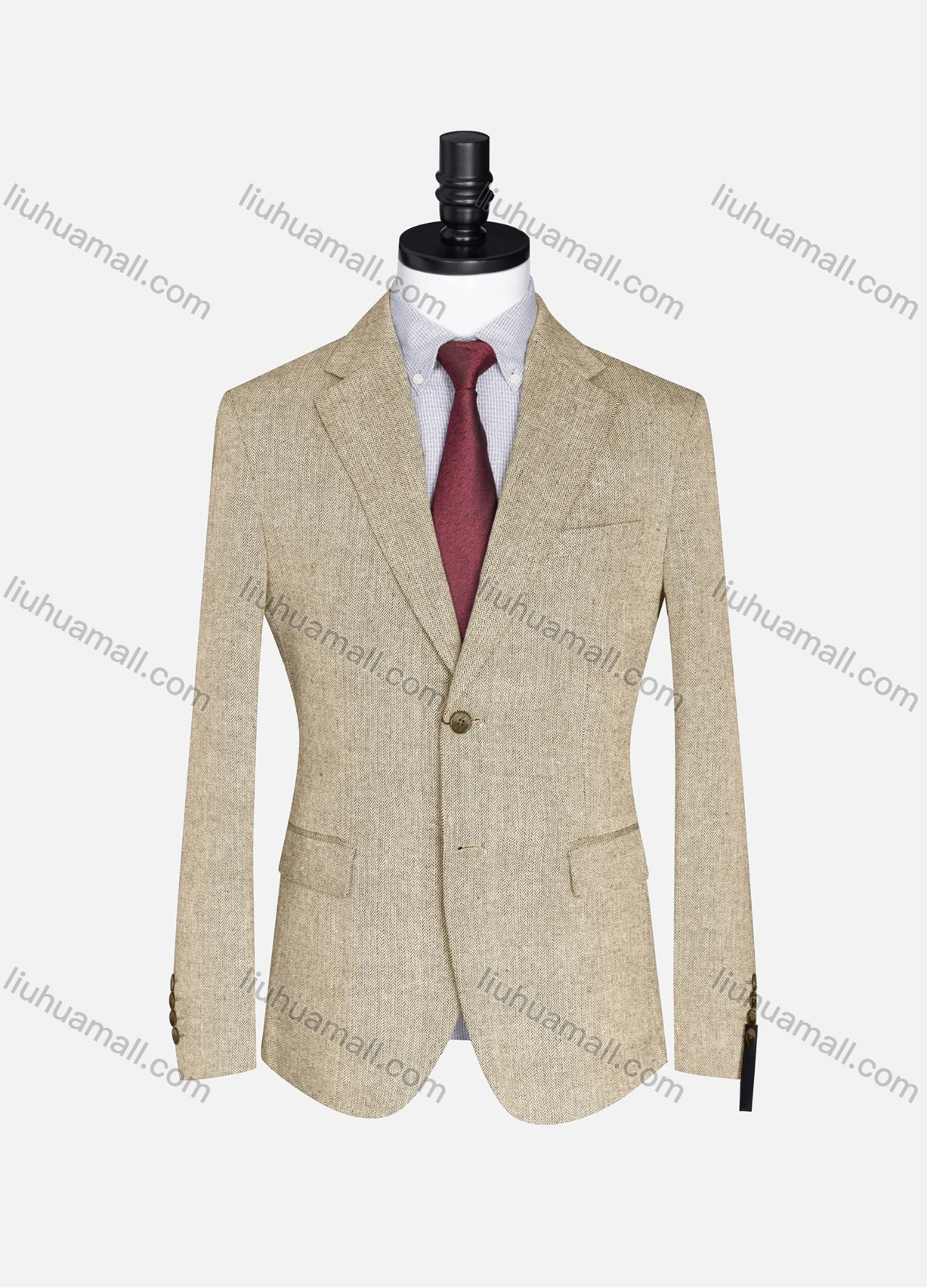 Wholesale Men's Formal Lapel Plain Long Sleeve Two Button Blazer Jackets 15088# - Liuhuamall