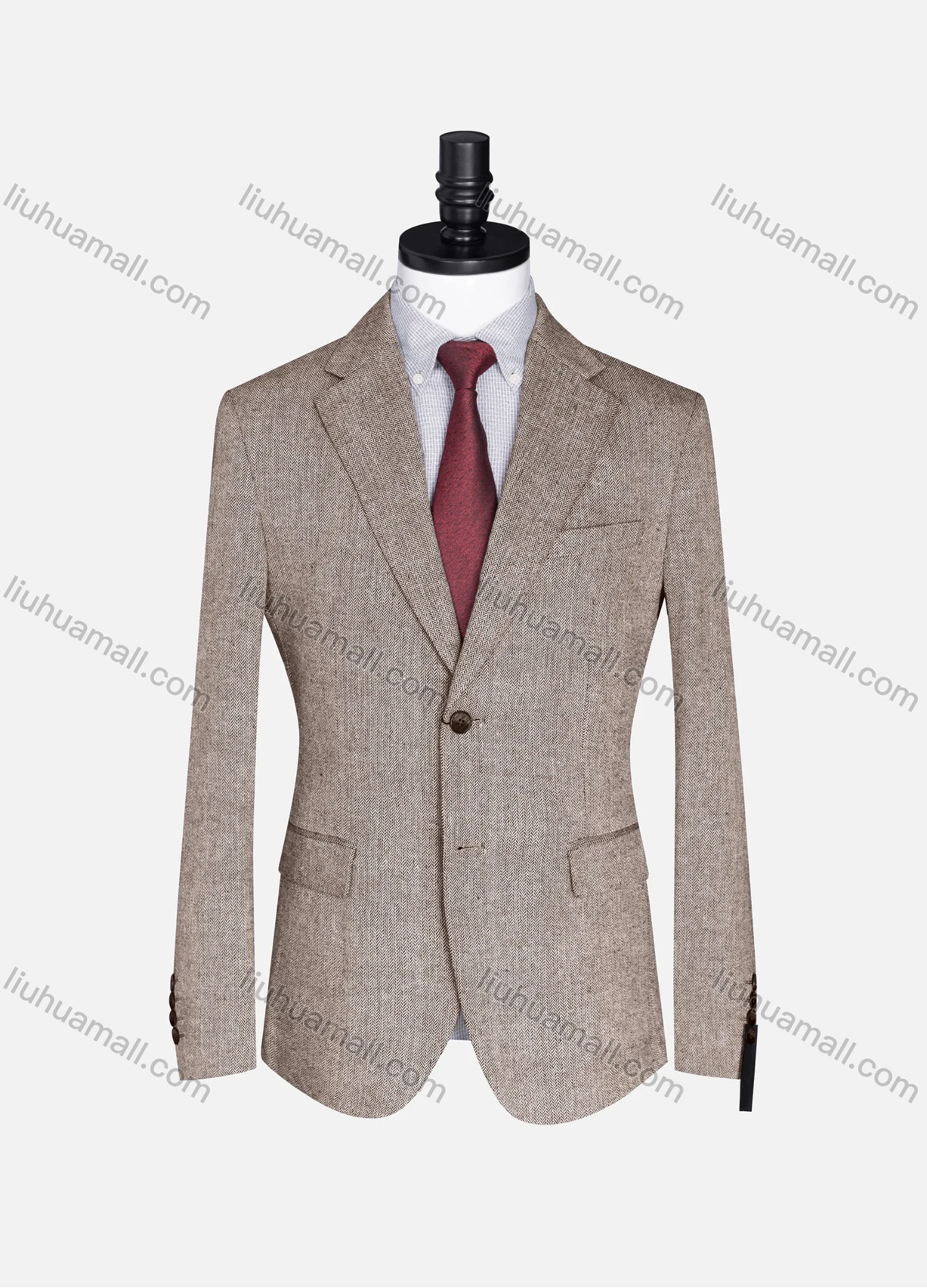 Wholesale Men's Formal Lapel Plain Long Sleeve Two Button Blazer Jackets 15088# - Liuhuamall