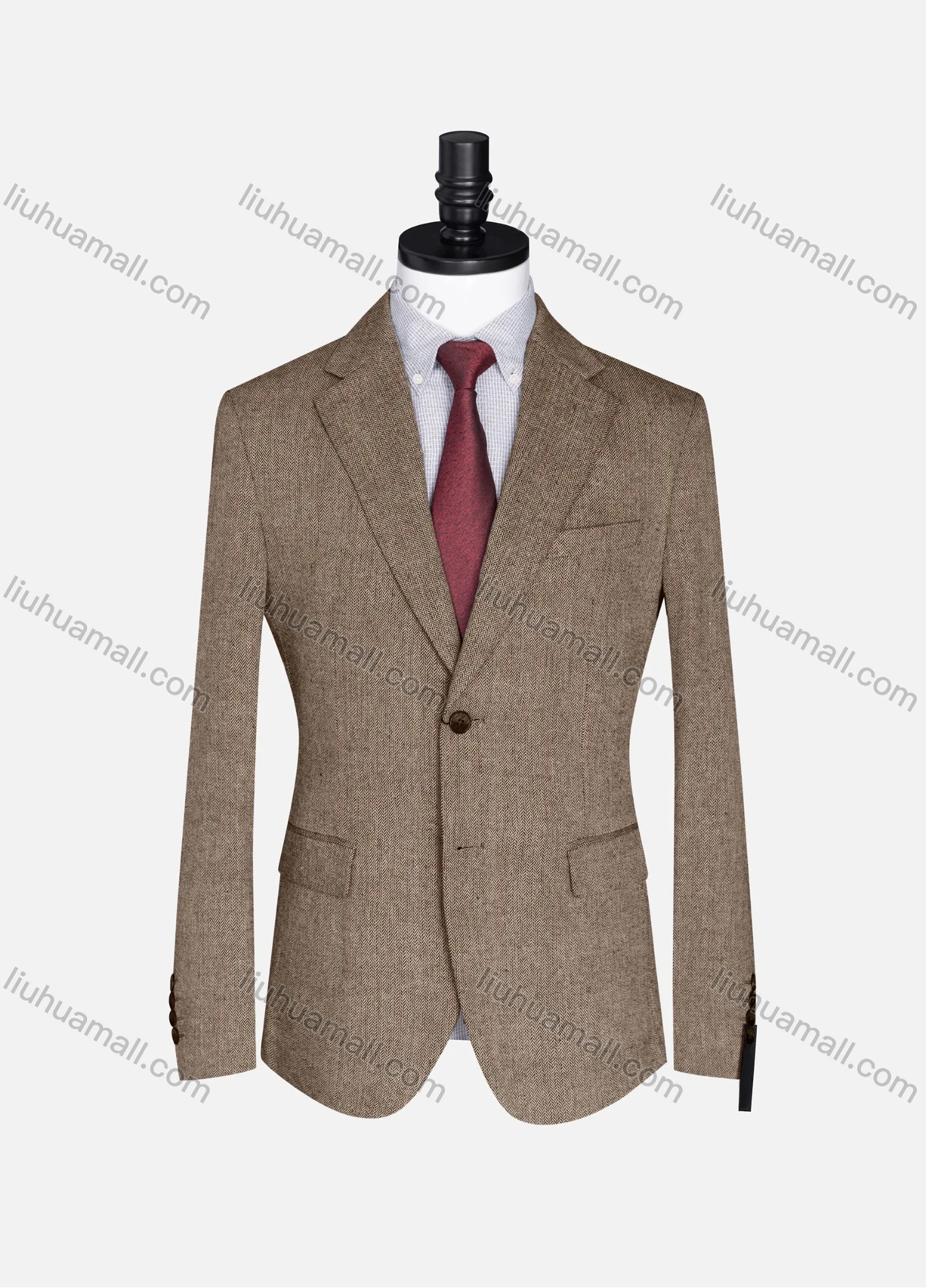 Wholesale Men's Formal Lapel Plain Long Sleeve Two Button Blazer Jackets 15088# - Liuhuamall