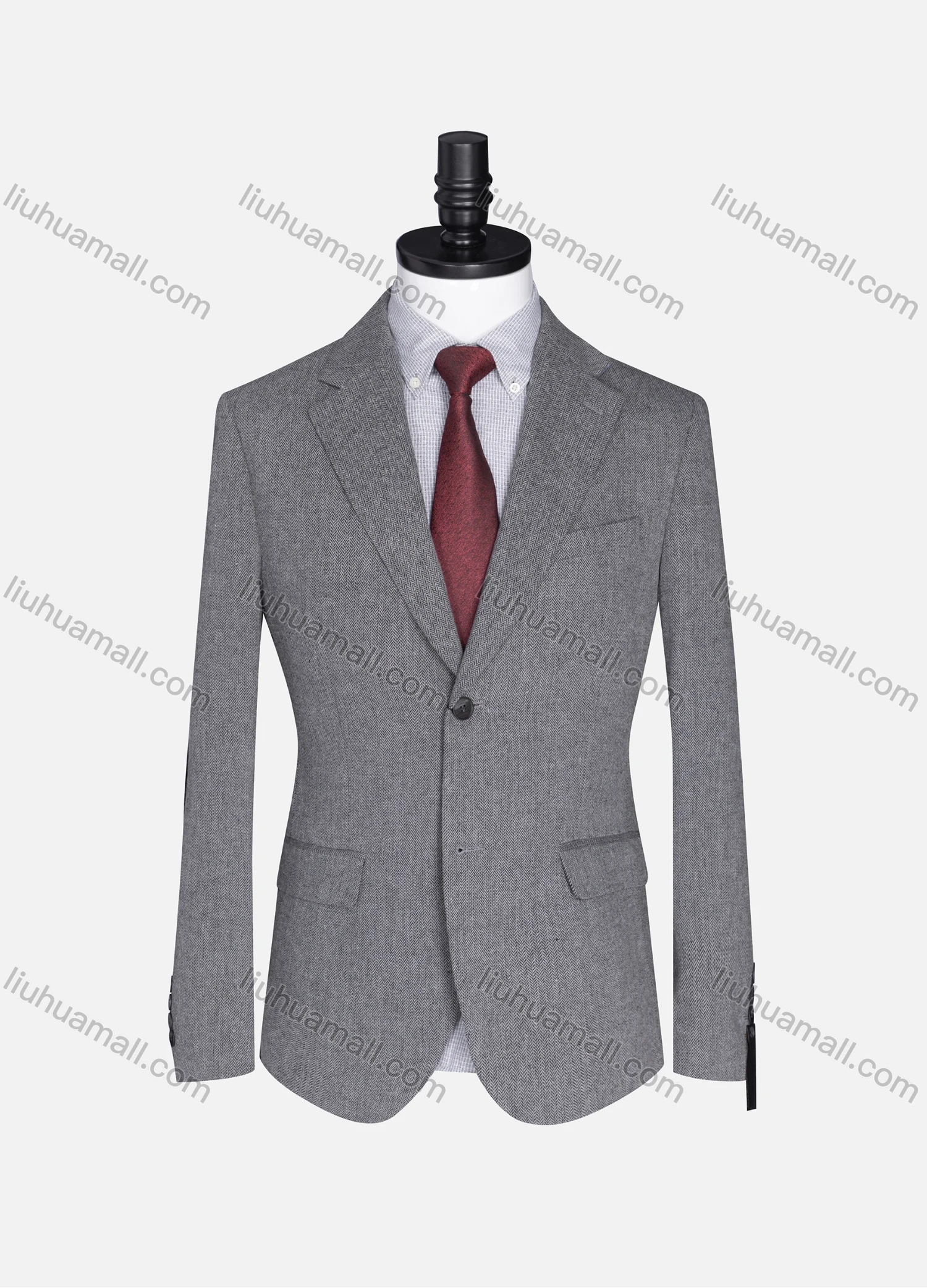 Wholesale Men's Formal Lapel Plain Long Sleeve Two Button Blazer Jackets 15088# - Liuhuamall