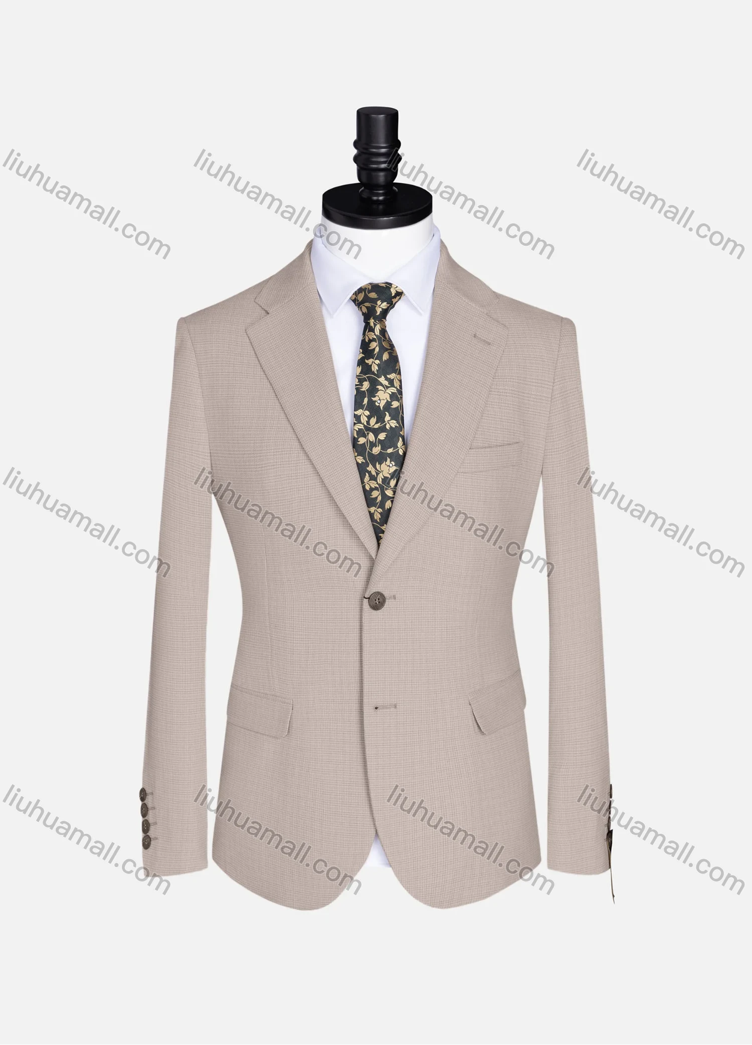Wholesale Men's Formal Lapel Plain Long Sleeve Two Button Blazer Jackets 718034# - Liuhuamall