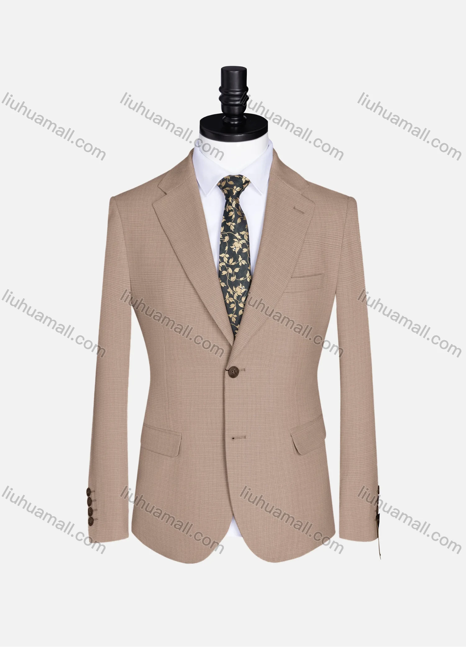 Wholesale Men's Formal Lapel Plain Long Sleeve Two Button Blazer Jackets 718034# - Liuhuamall