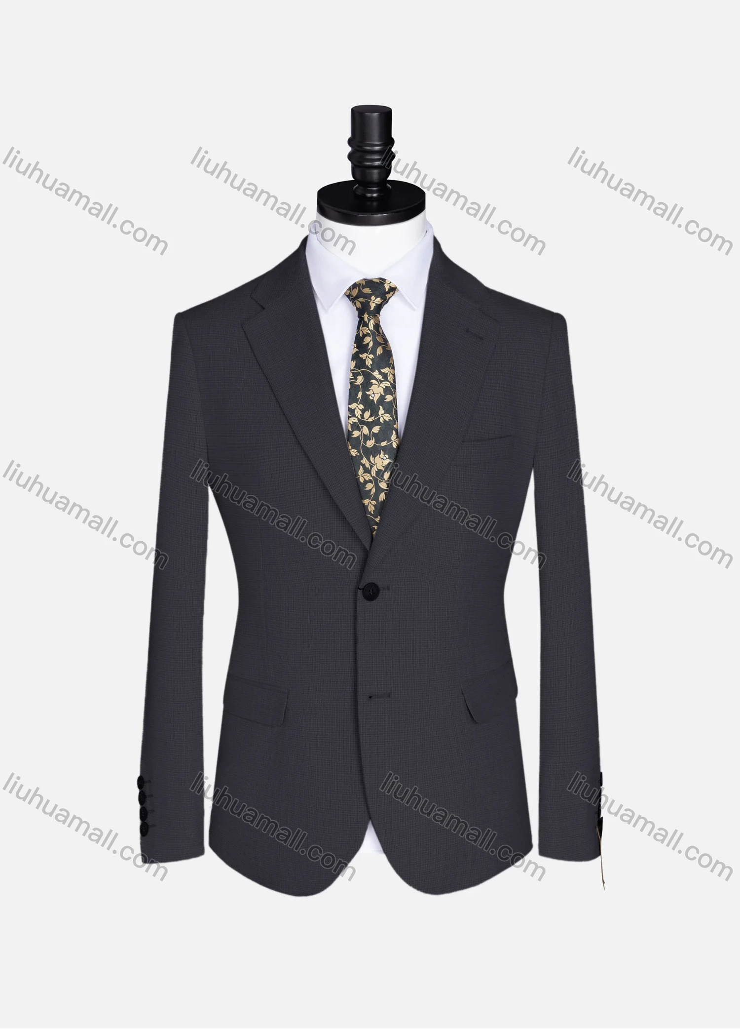 Wholesale Men's Formal Lapel Plain Long Sleeve Two Button Blazer Jackets 718034# - Liuhuamall