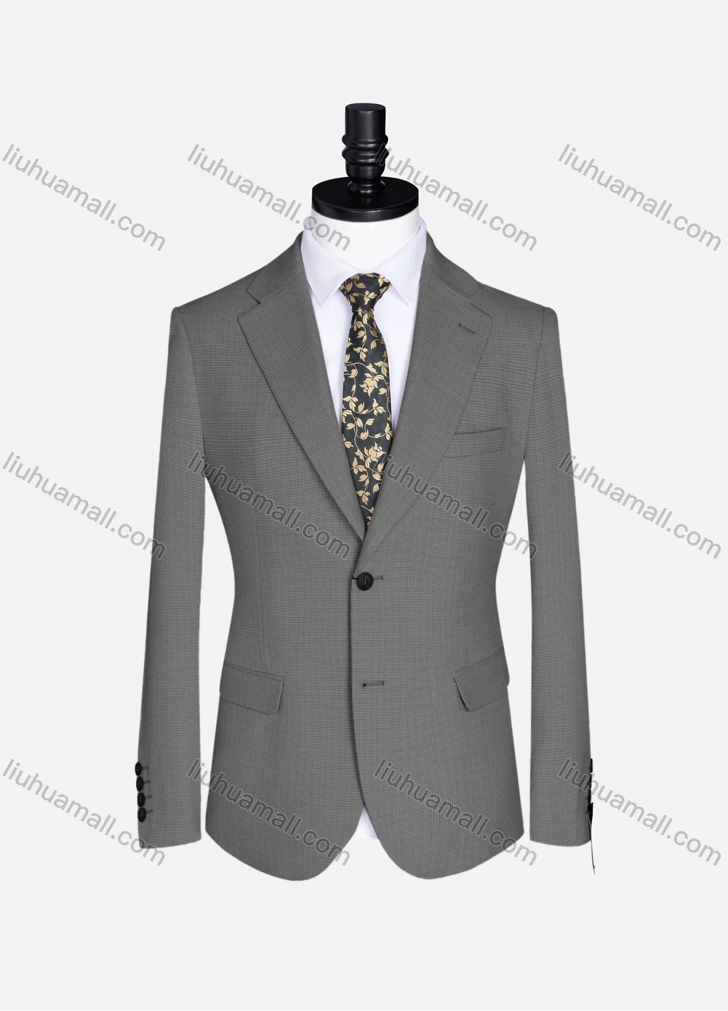 Wholesale Men's Formal Lapel Plain Long Sleeve Two Button Blazer Jackets 718034# - Liuhuamall