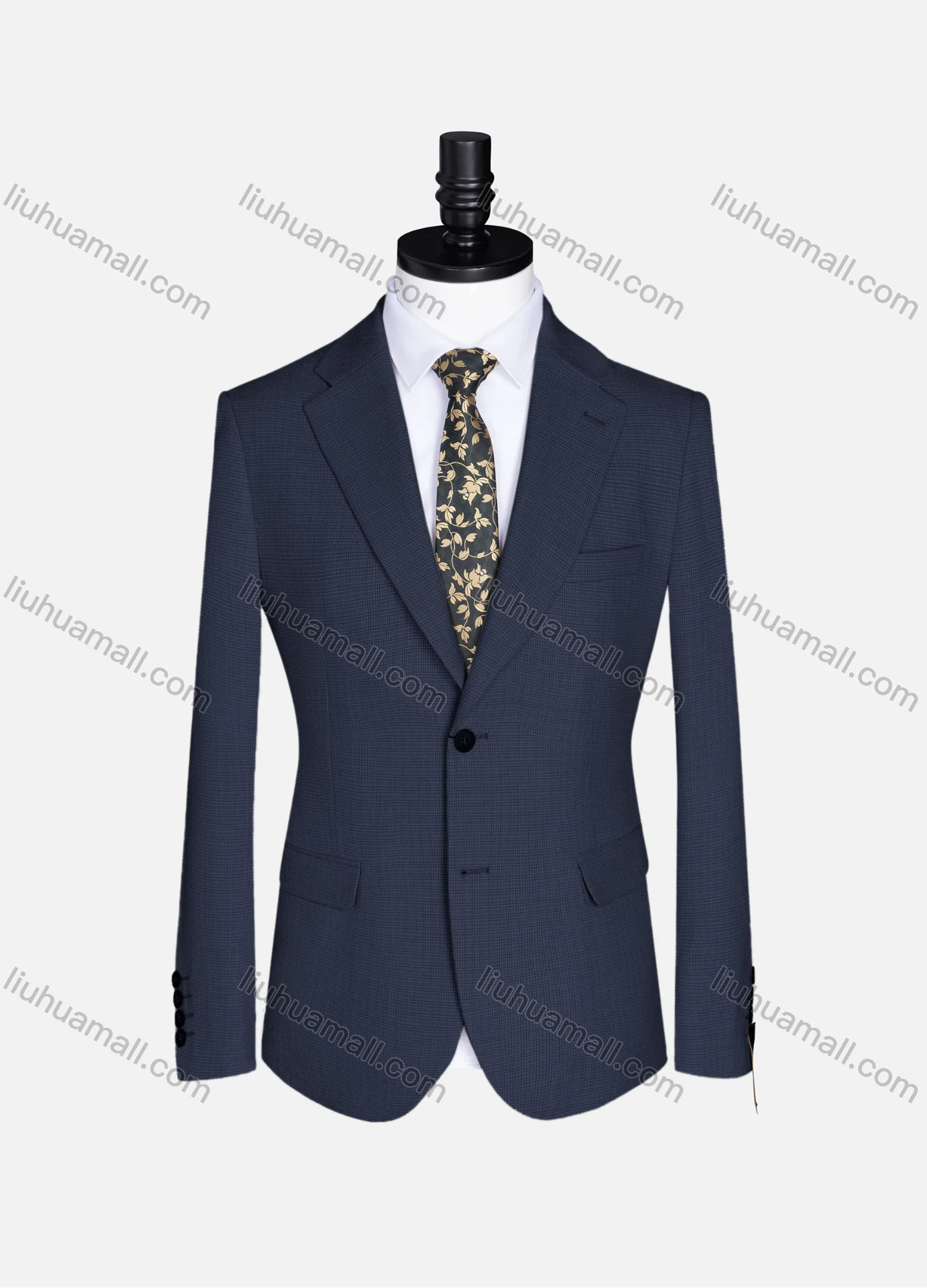 Wholesale Men's Formal Lapel Plain Long Sleeve Two Button Blazer Jackets 718034# - Liuhuamall