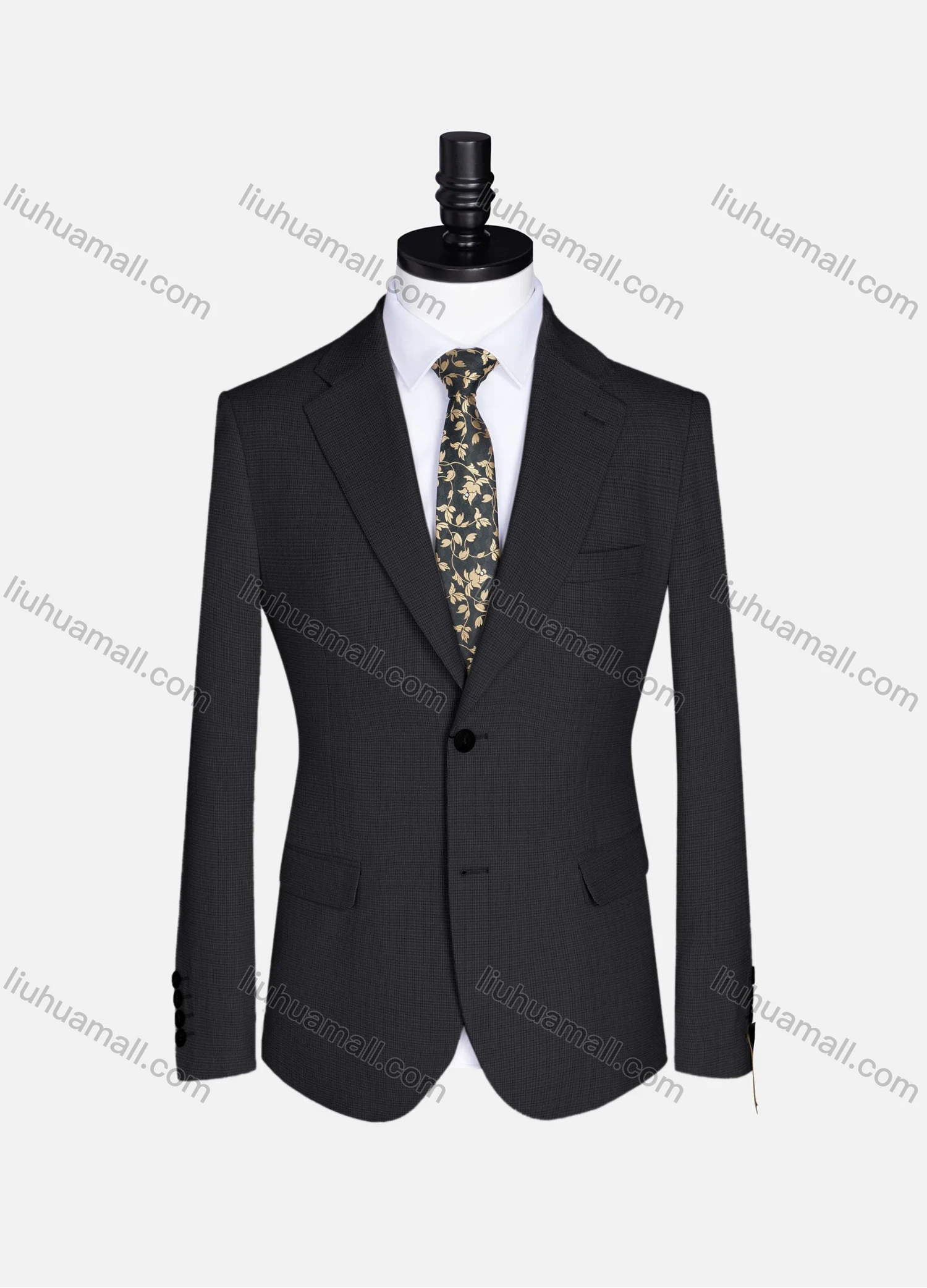 Wholesale Men's Formal Lapel Plain Long Sleeve Two Button Blazer Jackets 718034# - Liuhuamall