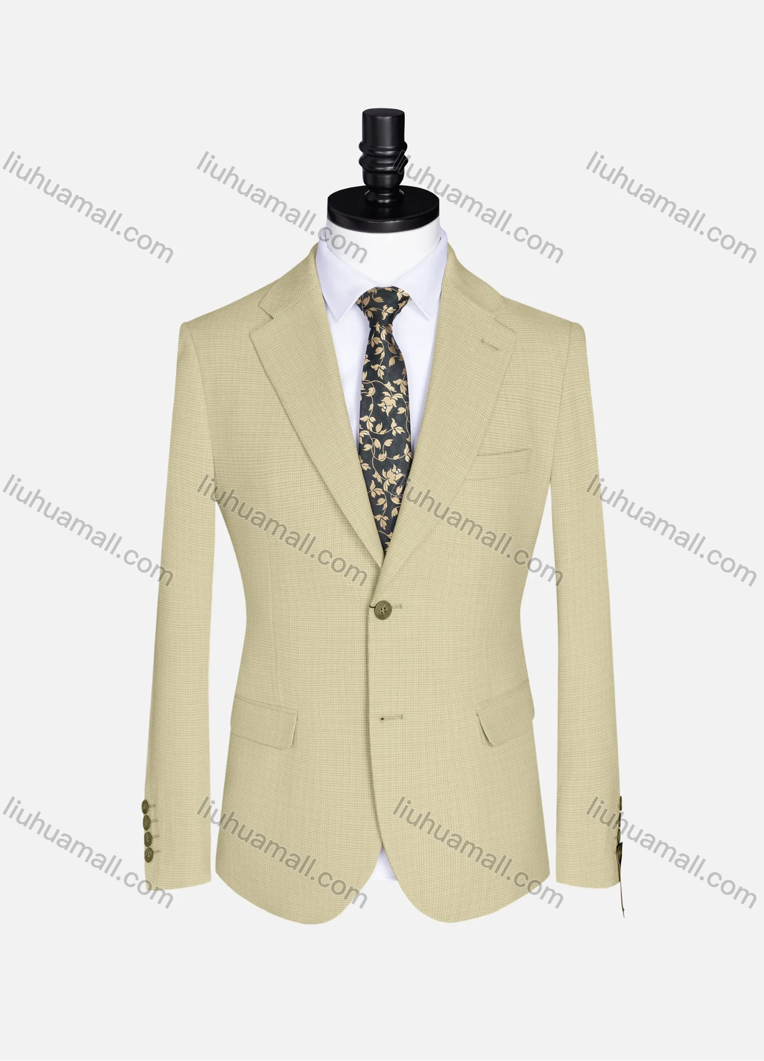 Wholesale Men's Formal Lapel Plain Long Sleeve Two Button Blazer Jackets 718034# - Liuhuamall