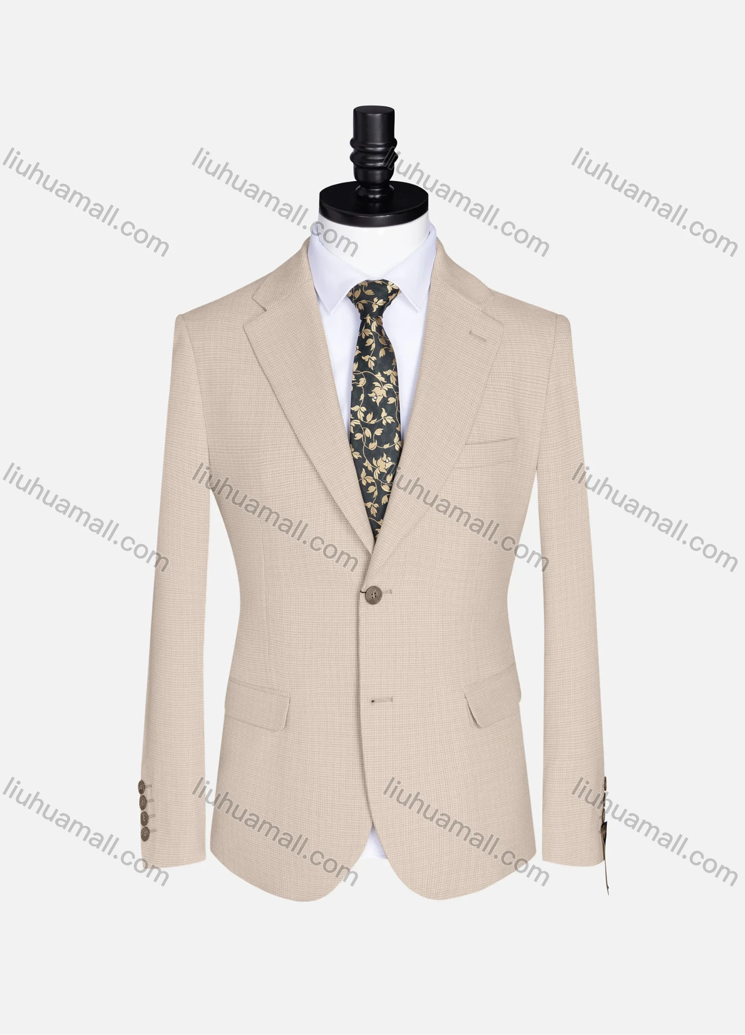 Wholesale Men's Formal Lapel Plain Long Sleeve Two Button Blazer Jackets 718034# - Liuhuamall