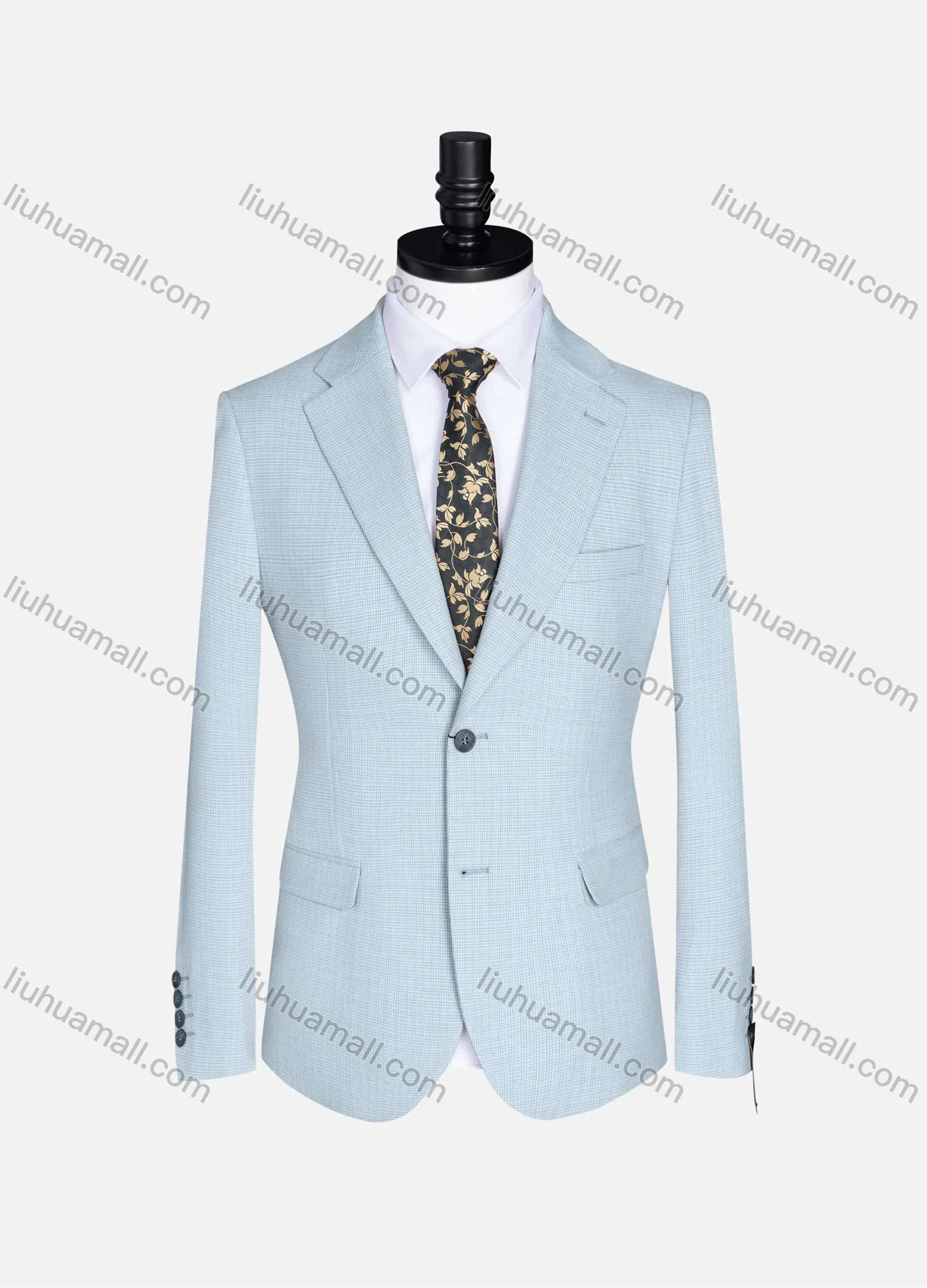 Wholesale Men's Formal Lapel Plain Long Sleeve Two Button Blazer Jackets 718034# - Liuhuamall