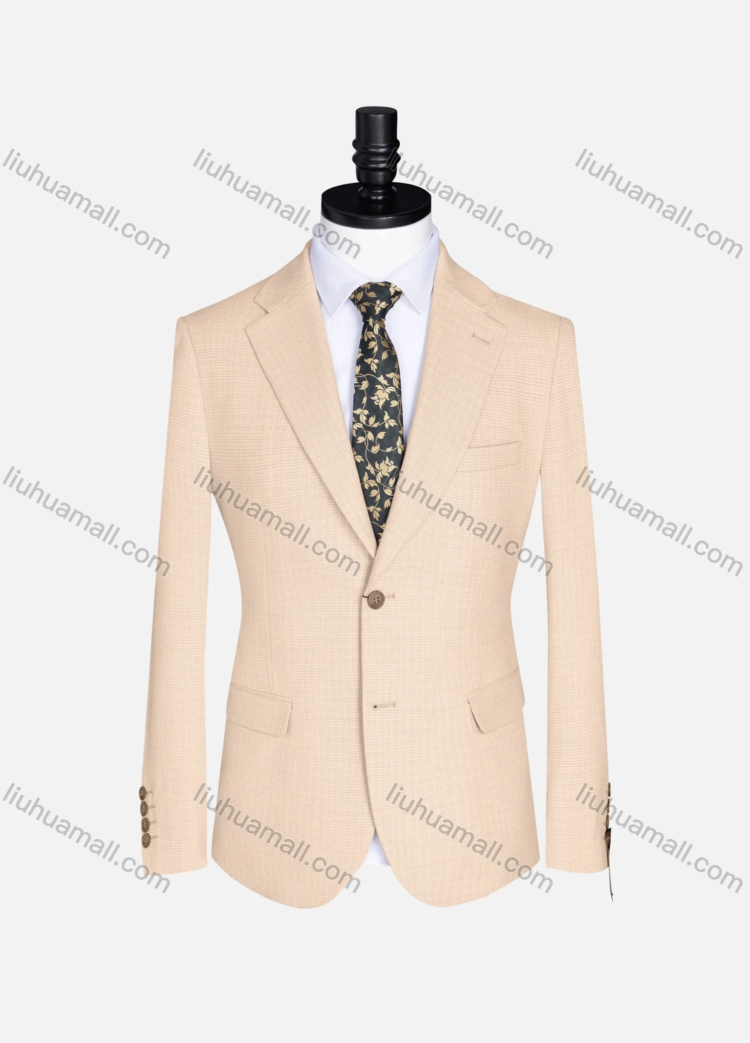 Wholesale Men's Formal Lapel Plain Long Sleeve Two Button Blazer Jackets 718034# - Liuhuamall