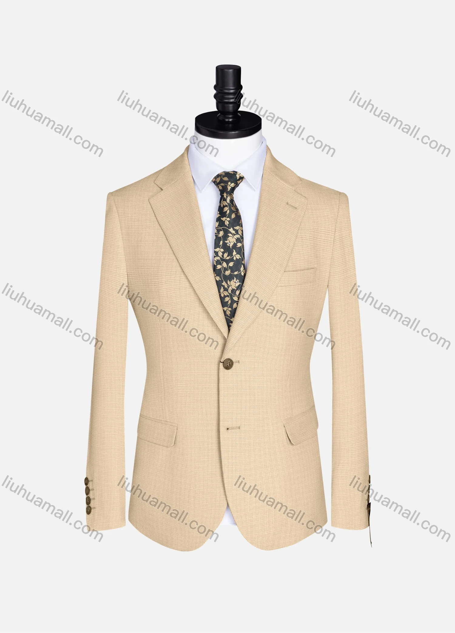 Wholesale Men's Formal Lapel Plain Long Sleeve Two Button Blazer Jackets 718034# - Liuhuamall